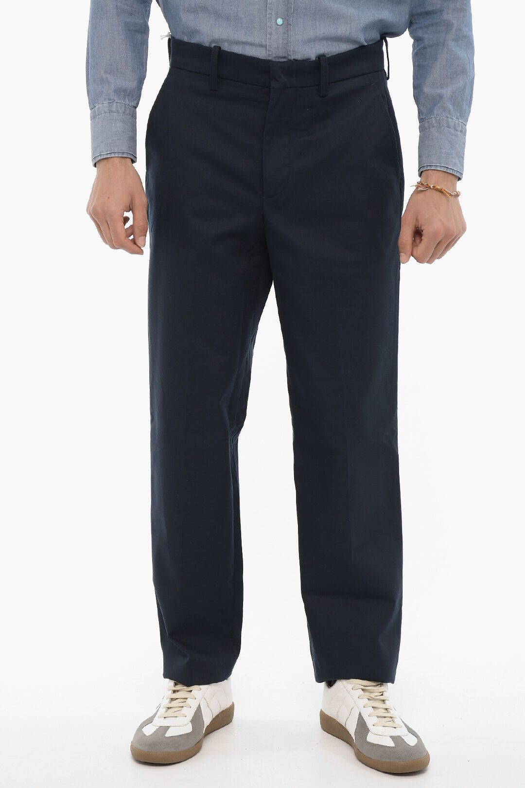 image of Department 5 Og1Mm0424 4-Pockets Twill Casual Pant In Blue, Men's (Size 33)