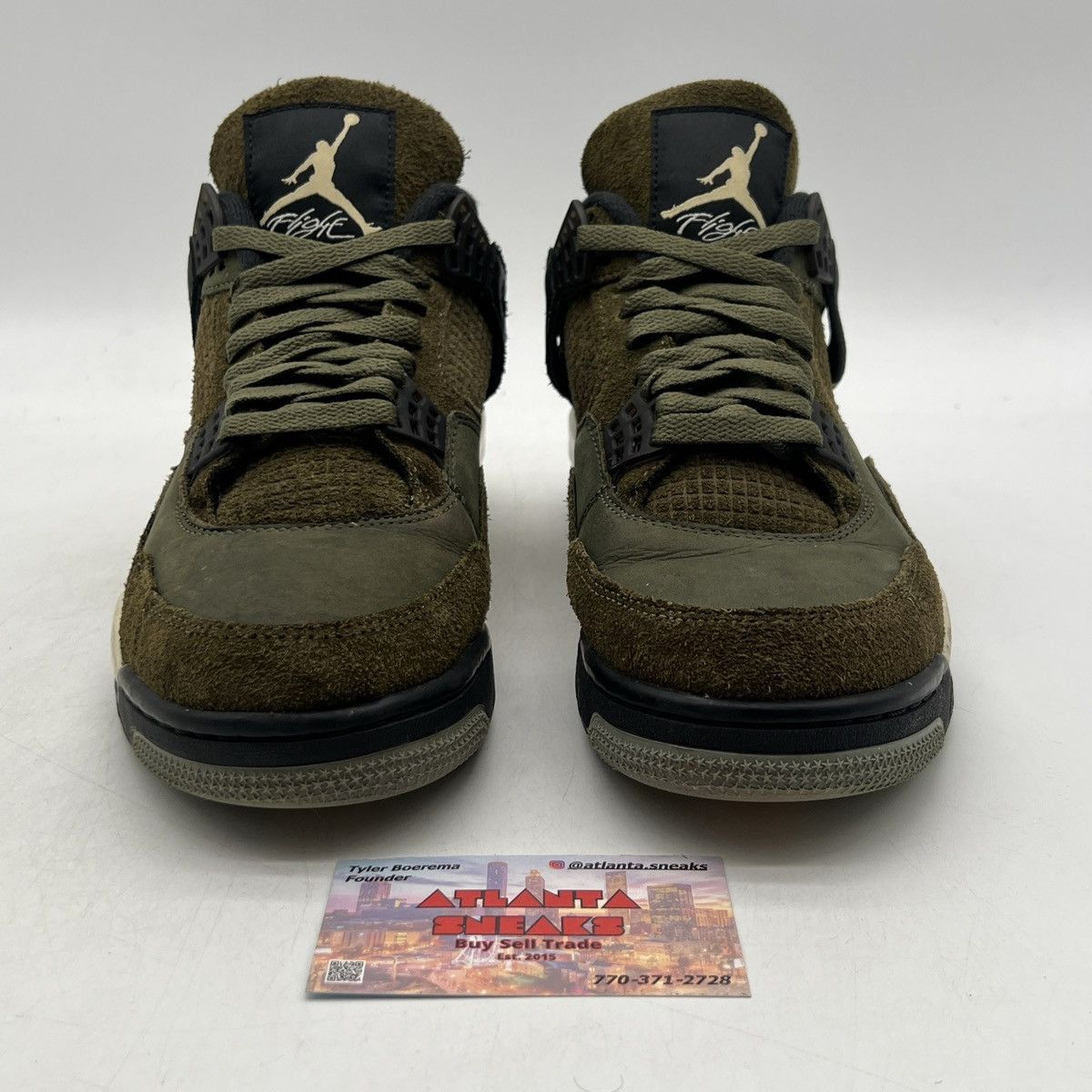 Jordan Brand Air Jordan 4 Craft Olive Size US 9 / EU 42 - 2 Thumbnail