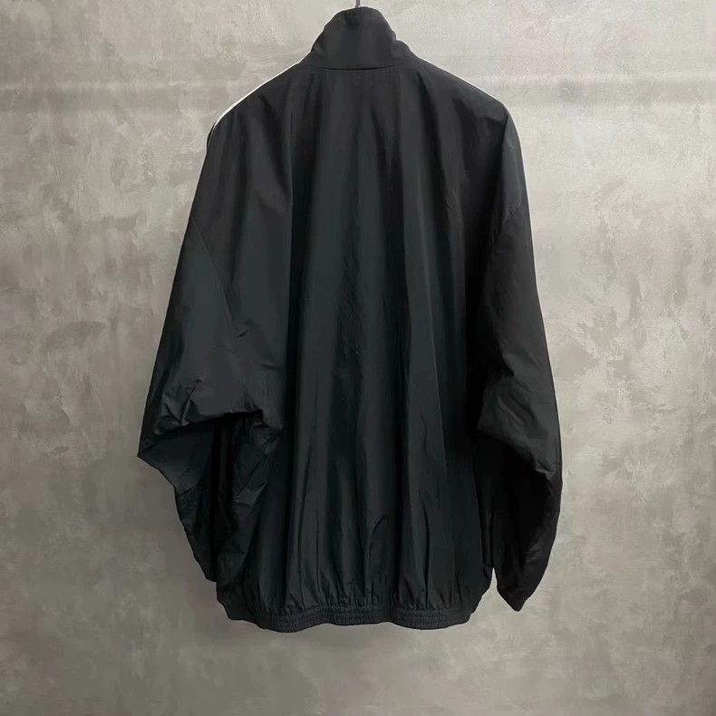 Balenciaga Balenciaga Black striped embroidered logo jacket Size US XL / EU 56 / 4 - 2 Thumbnail