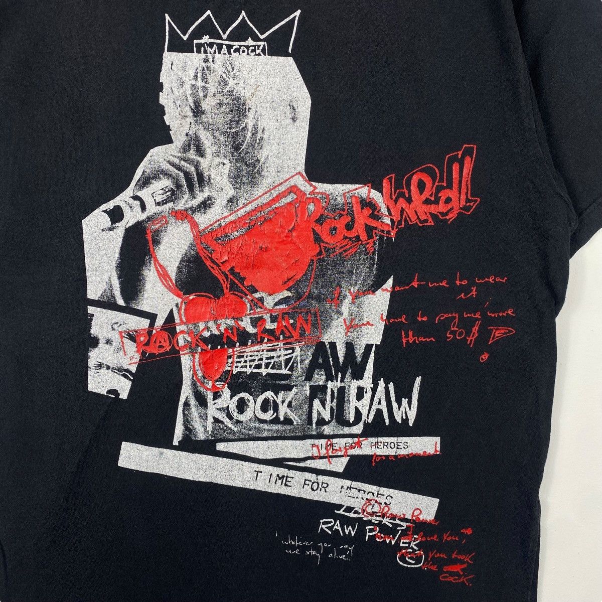 Band Tees RAW POWER Rock 'N' Raw Time For Heroes Graphic Tee Shirt Size US M / EU 48-50 / 2 - 2 Thumbnail
