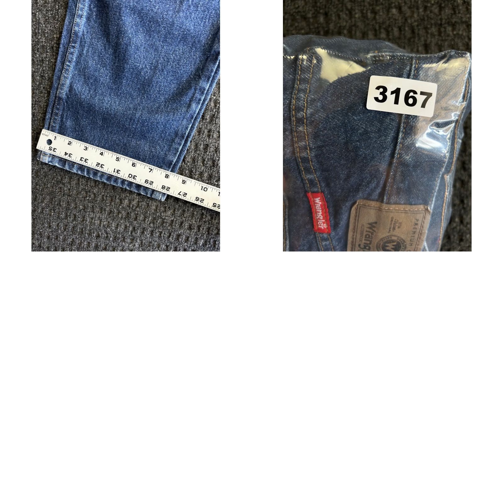 Wrangler VINTAGE Wrangler Jeans Regular Fit 33 x 34 Blue Denim 96501MR Work Cowboy Jeans Men Regular 33 Blue Denim Size US 33 - 8 Thumbnail