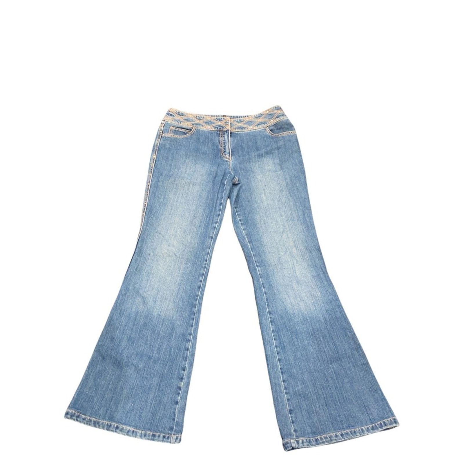 Escada Vintage ESCADA Rhinestones Bootcut Jeans SZ.40 Size 32" / US 10 / IT 46 - 7 Thumbnail
