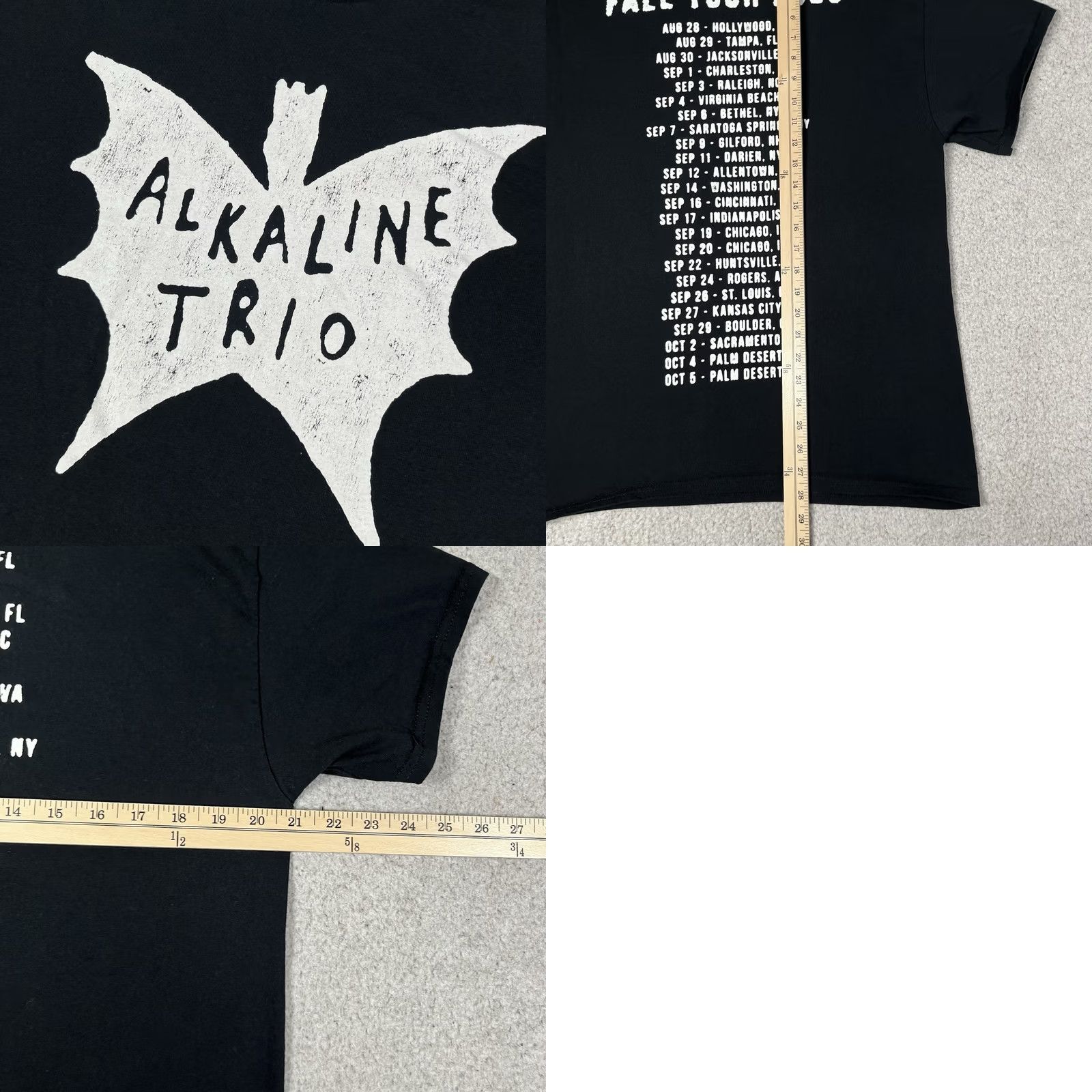 Vintage Alkaline Trio Shirt Mens M Band Rock Emo Punk 2025 Tour Concert Merch Graphic Print Crew Neck Short Sleeve Black Cotton 2020-2029 Men T-Shirt Size US M / EU 48-50 / 2 - 8 Thumbnail