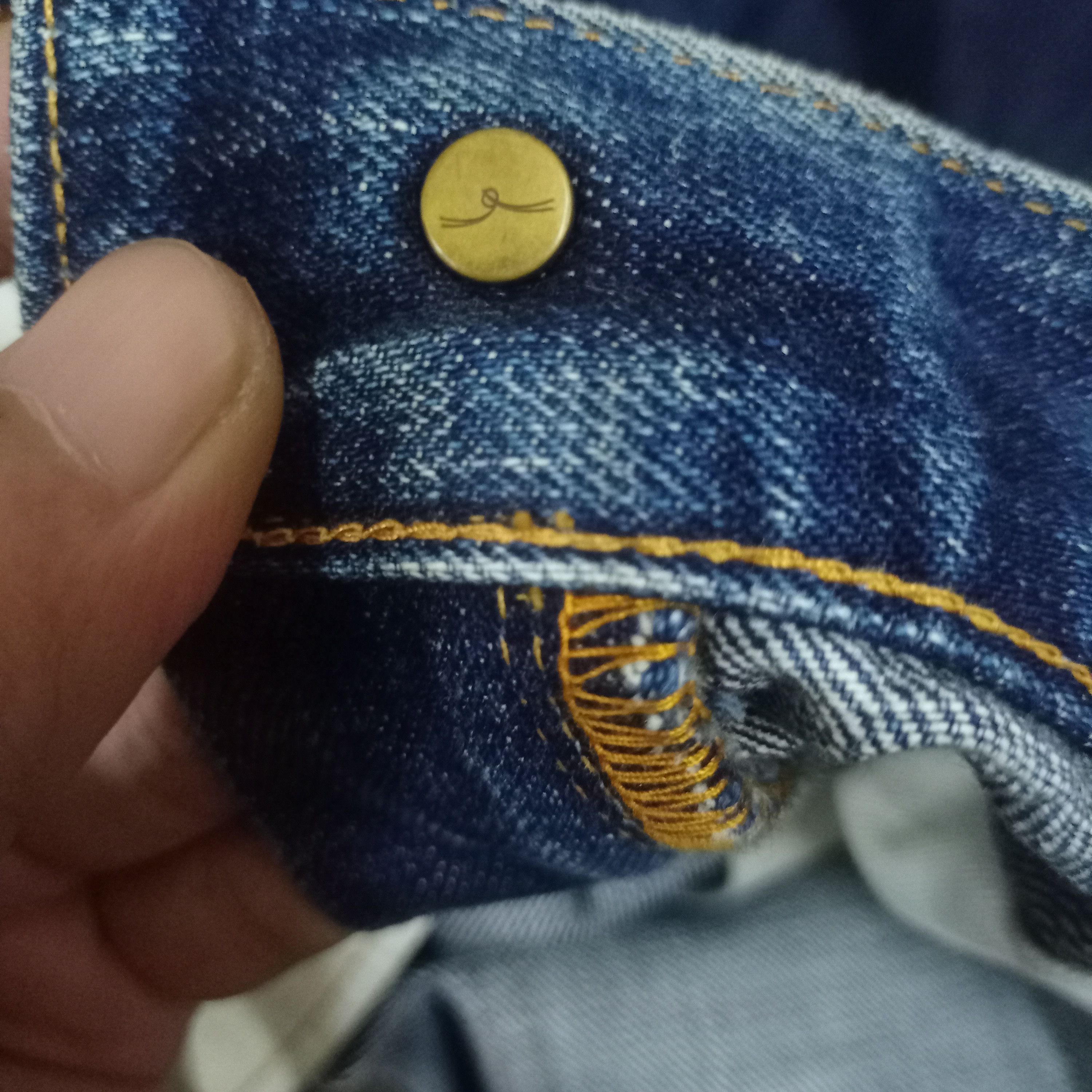 Japan Blue × Japanese Brand Vintage Japan Blue Raw Denim Selvedge Loose Jeans 35x29 Size US 35 - 3 Thumbnail