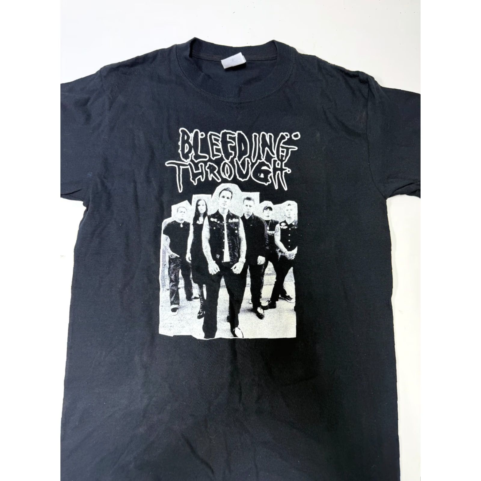 Anvil VINTAGE Trustkill Promotional T-Shirt BLEEDING THROUGH Black Short Sleeve Size S Mens Regular Cotton 90s Concert Rare Size US S / EU 44-46 / 1 - 2 Thumbnail