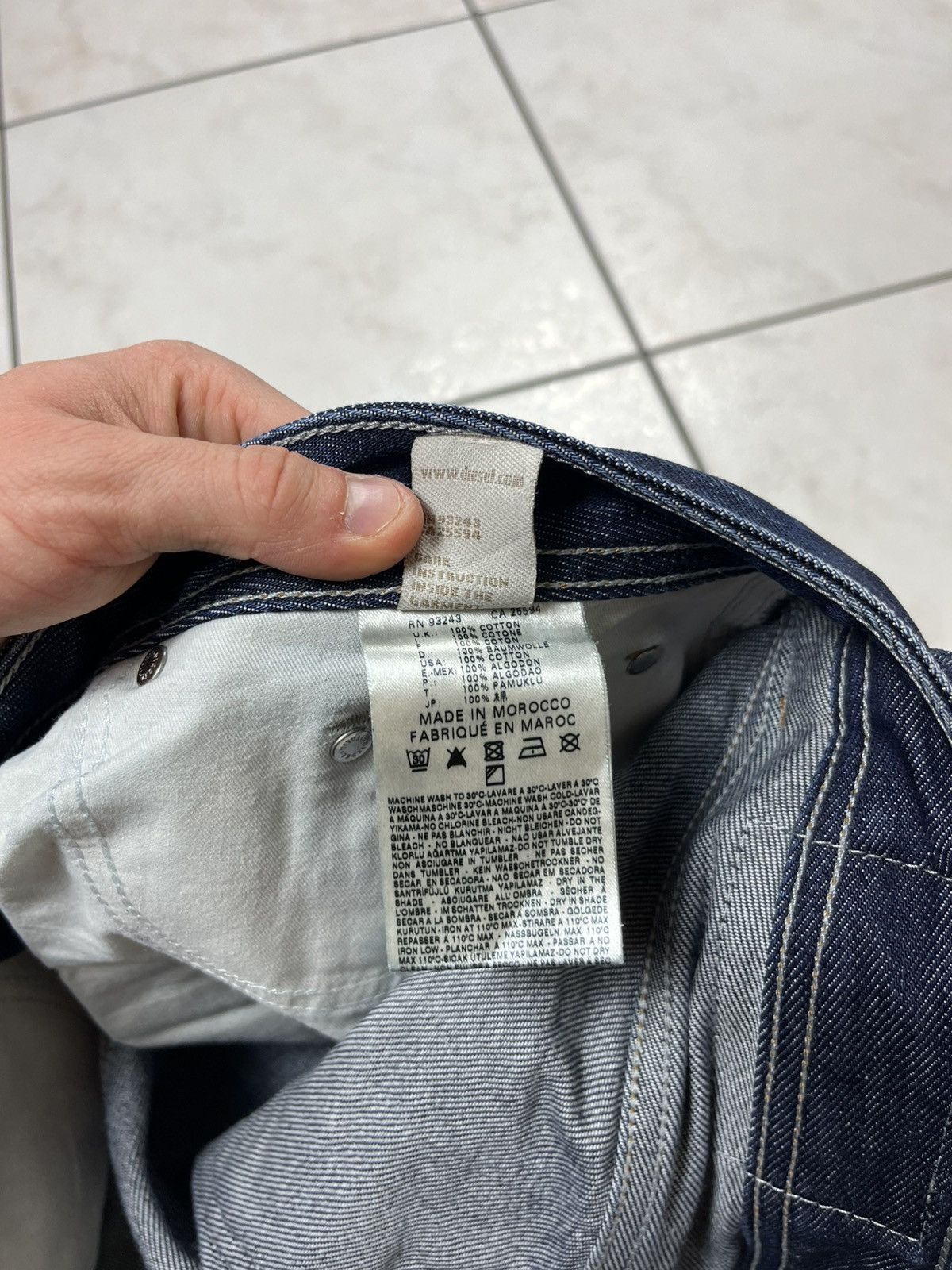 Diesel × Vintage Vintage Diesel larkee waxed y2k distressed denim jeans pants Size US 34 / EU 50 - 19 Thumbnail