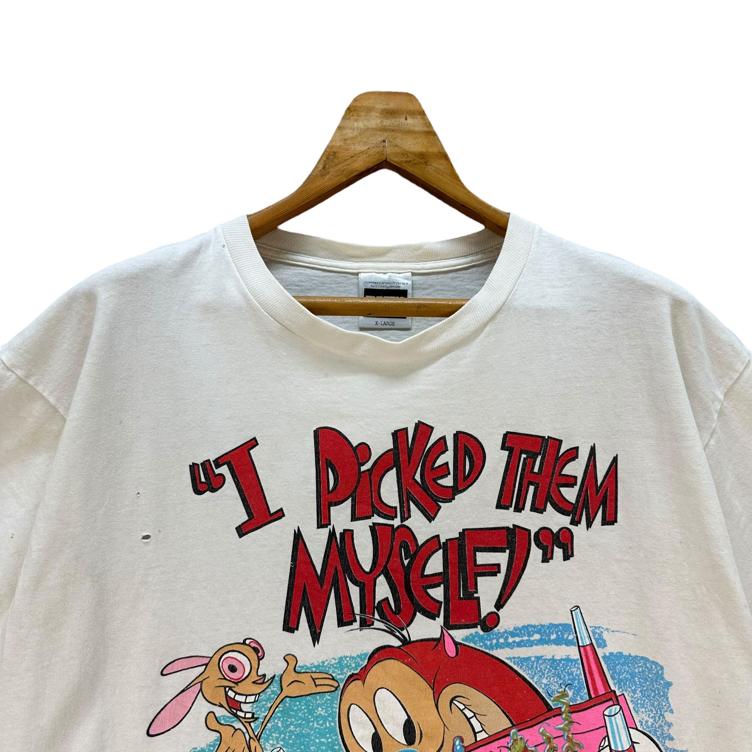 Nickelodeon Vintage 90's THE REN & STIMPY SHOW Graphic T Shirt #A80-1929 Size US XL / EU 56 / 4 - 2 Thumbnail