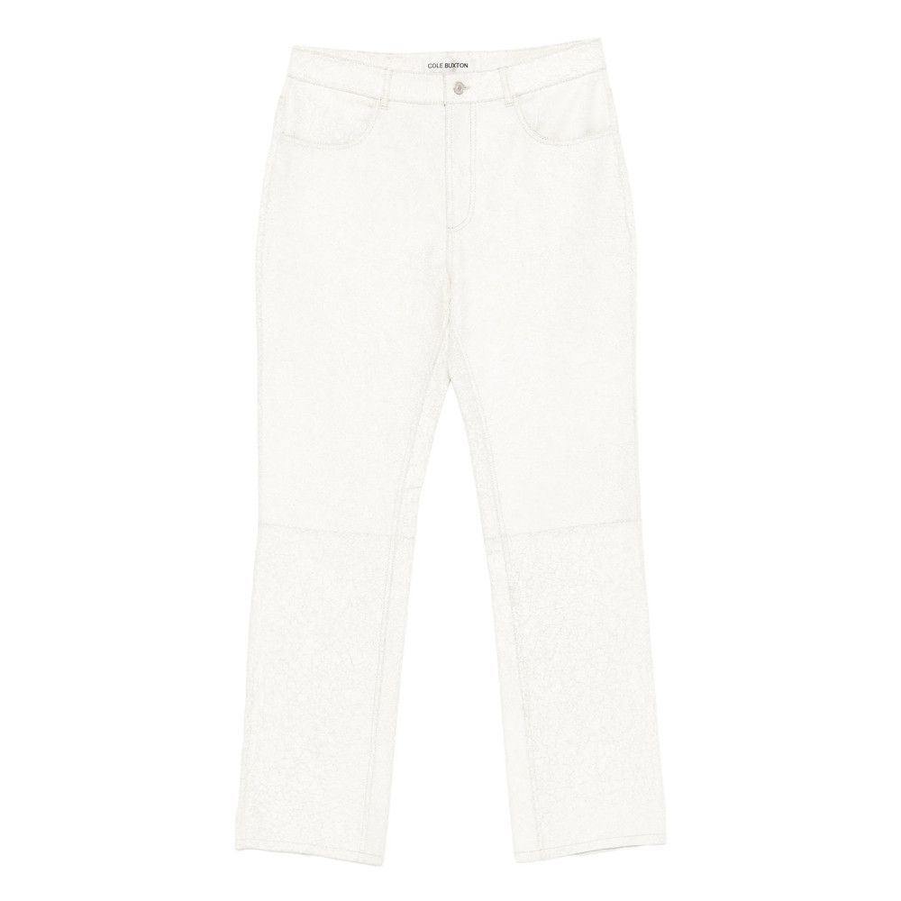 Cole Buxton Cole Buxton WHITE Trousers - Regular & Straight-Leg Trousers Size US 32 / EU 48 - 1 Thumbnail