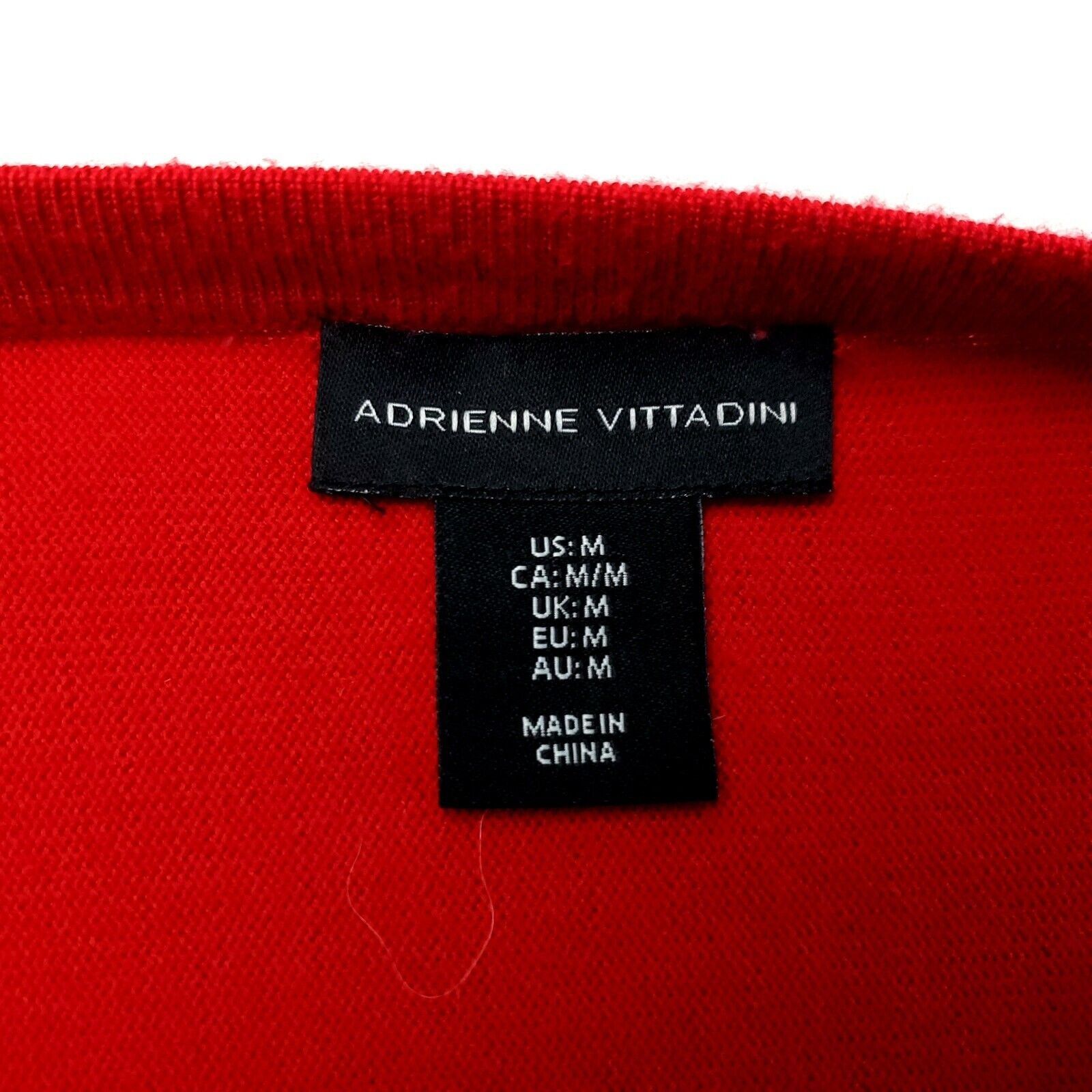Designer Adrienne Vittadini Red Sweater Medium Rayon Polyester Long S Size M / US 6-8 / IT 42-44 - 6 Thumbnail