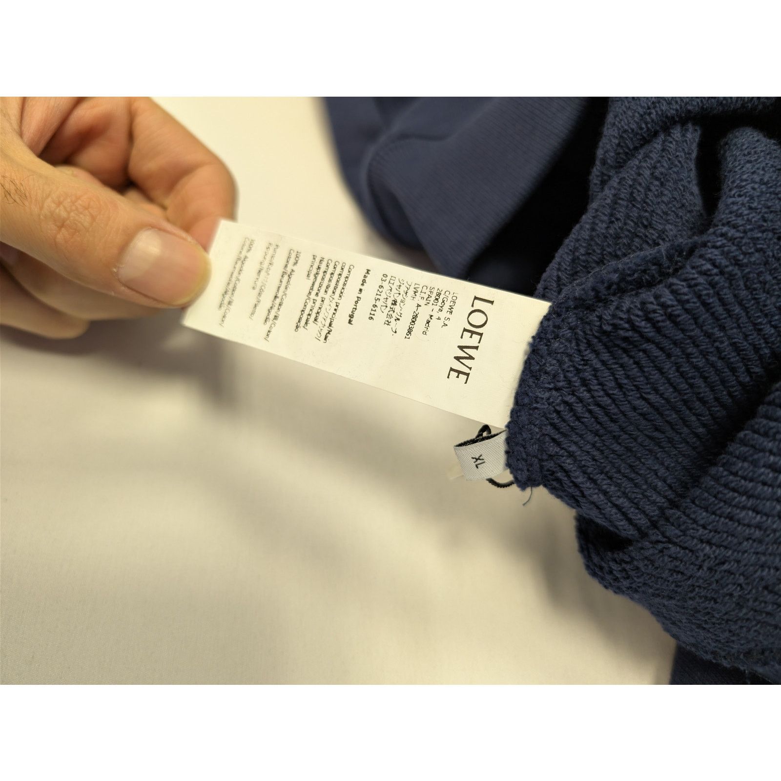 Loewe o1rshd1 Felpa Relaxed Fit Prussian Hoodie in Blue Size US XL / EU 56 / 4 - 16 Thumbnail