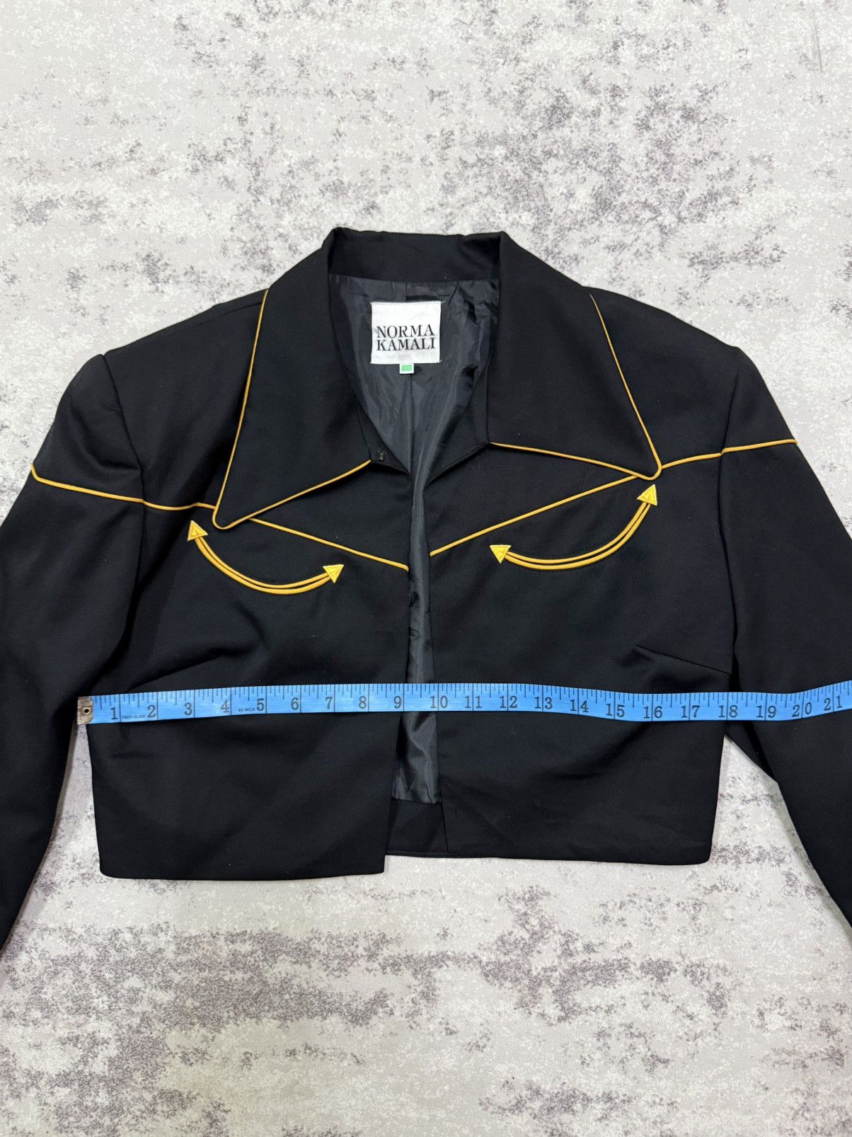 Norma Kamali Norma Kamali cropped western jacket with yellow piping Size S / US 4 / IT 40 - 14 Thumbnail