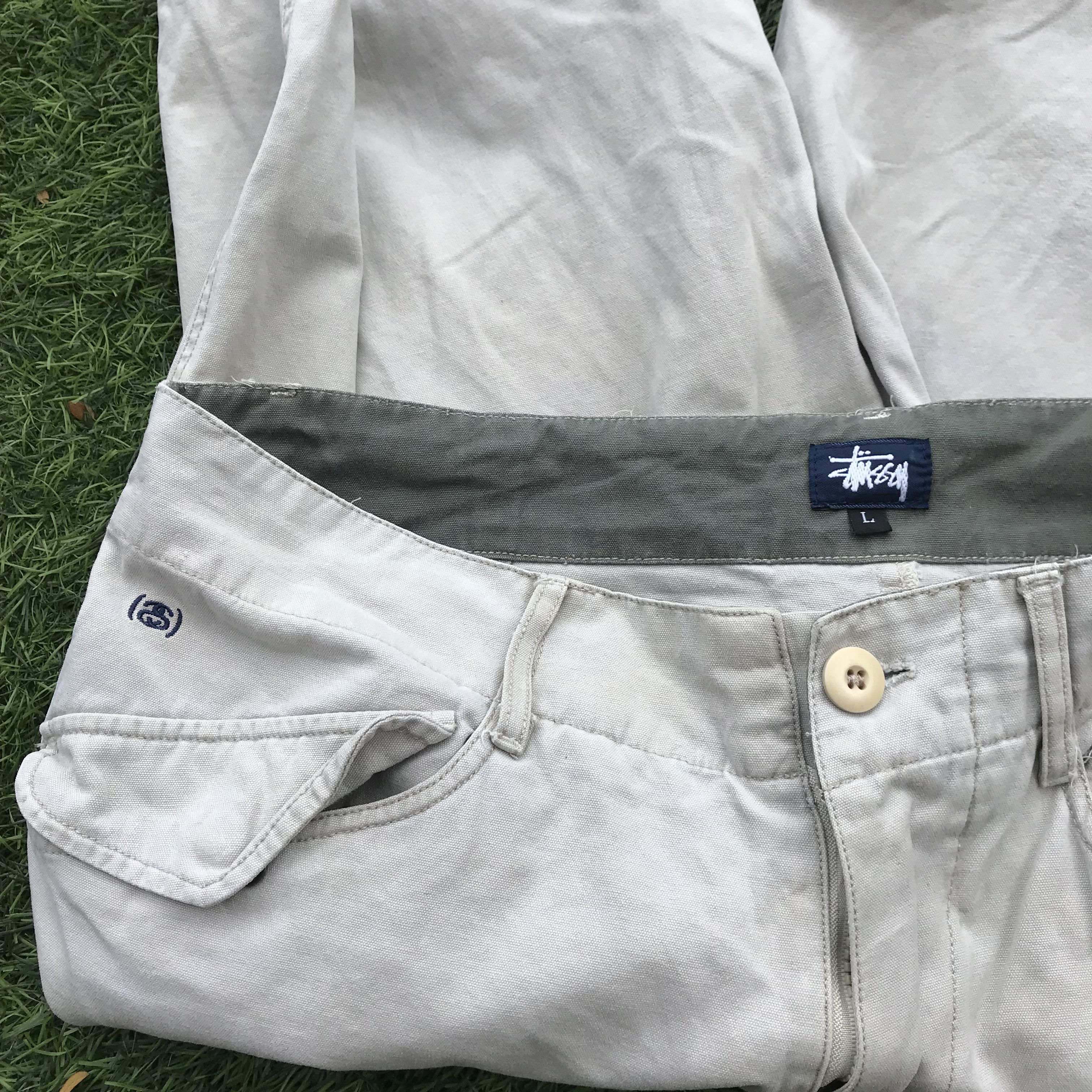 Stussy Vintage 90s Stussy ankle Short Pants in khakis beige brown Size US 34 / EU 50 - 16 Thumbnail