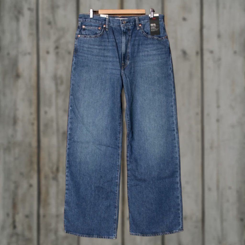 Levi's LEVI'S Premium Ribcage Wide Leg Jeans Women's 33x34 Blue Denim High Rise Super Wide-Legs 34.5 in Waist Womens Jeans Size 24" / US 00 / IT 34 - 1 Thumbnail