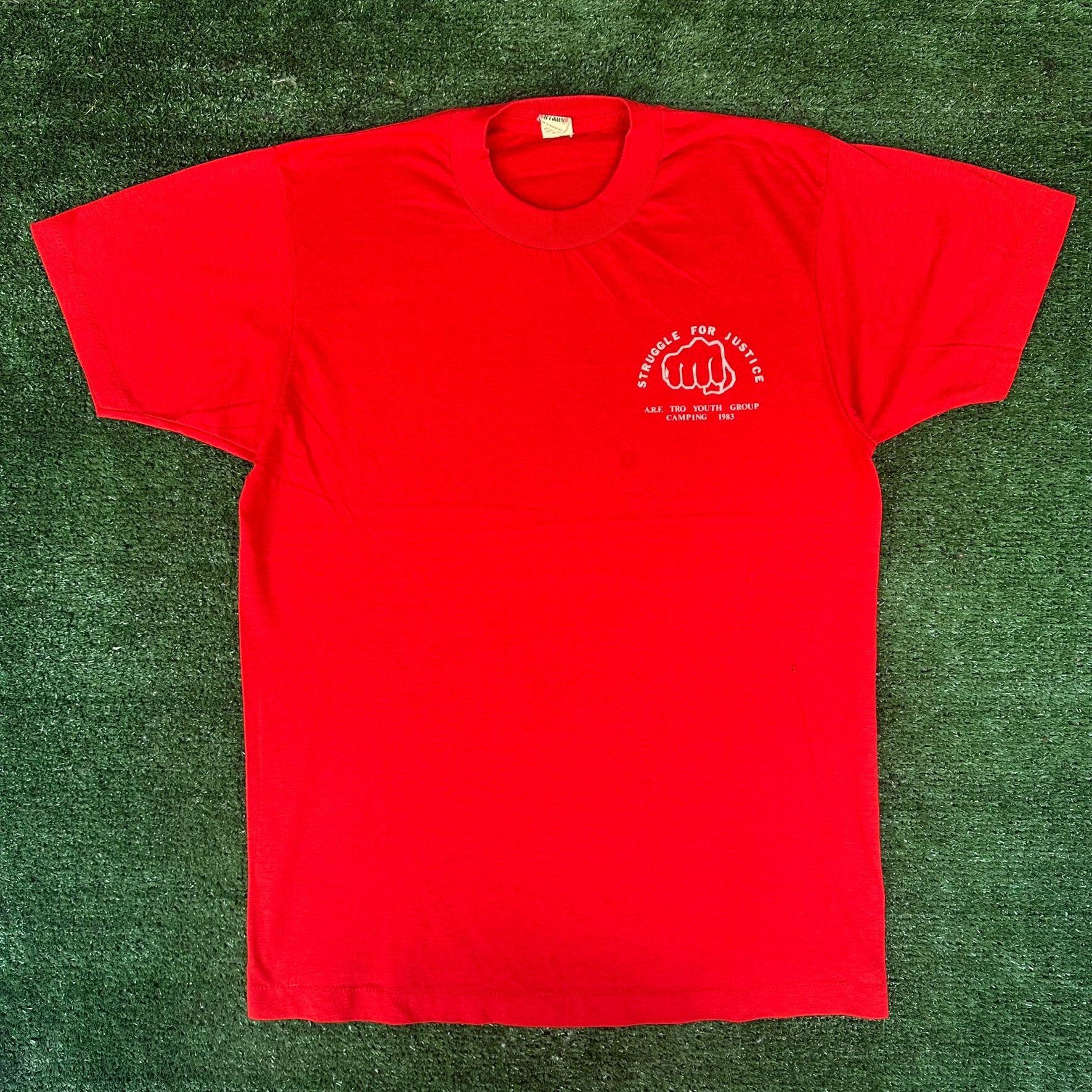 Vintage Vintage 80s Struggle For Justice ARF Youth Group T-Shirt Arm Size US L / EU 52-54 / 3 - 1 Thumbnail