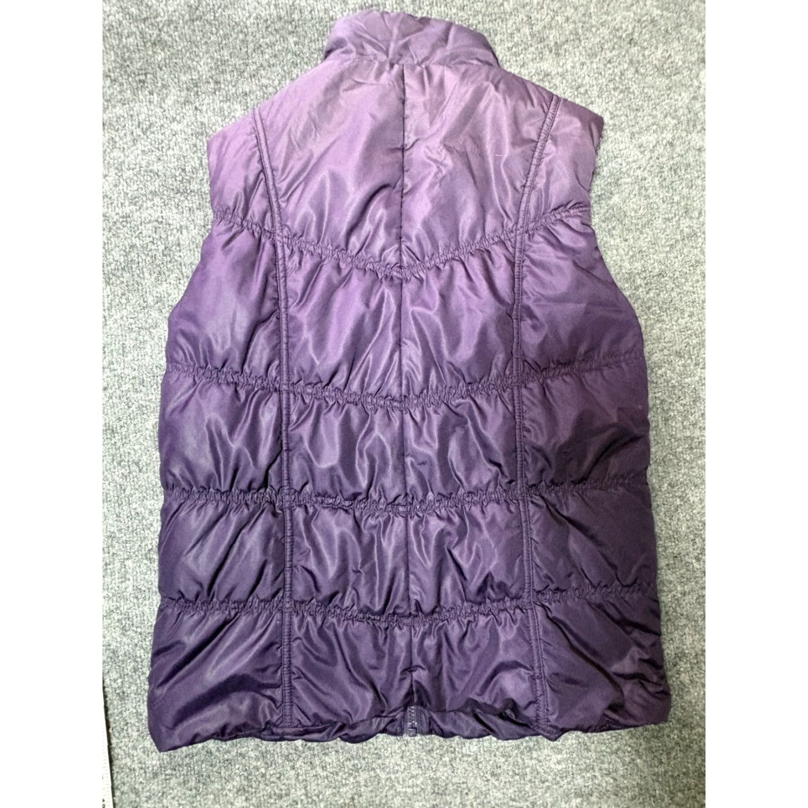 Vintage Tribal Vest Jacket Womens Small Purple Sleeveless Full Zip Puffer Jacket Full Zip Zipped Pockets Outdoor Casual Travel Size S / US 4 / IT 40 - 6 Thumbnail