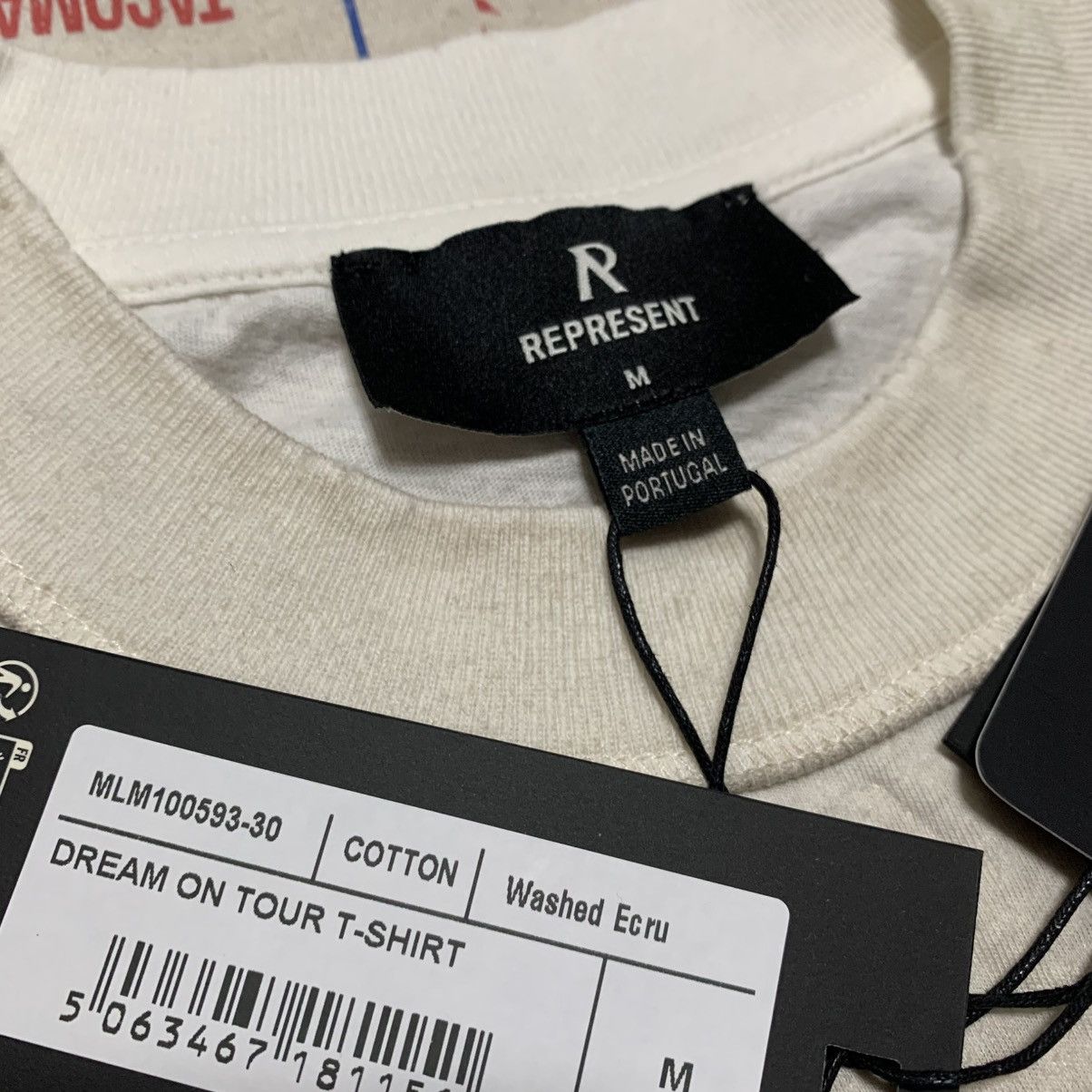 Represent Clo. Represent Medium Dream On Tour Washed Ecru White Tee Size US M / EU 48-50 / 2 - 5 Thumbnail
