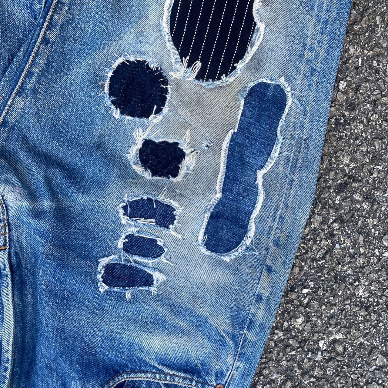 Levi's 💥Best offer💥Vintage 90s Levis 501 Patchwork Denim Size US 32 / EU 48 - 11 Thumbnail