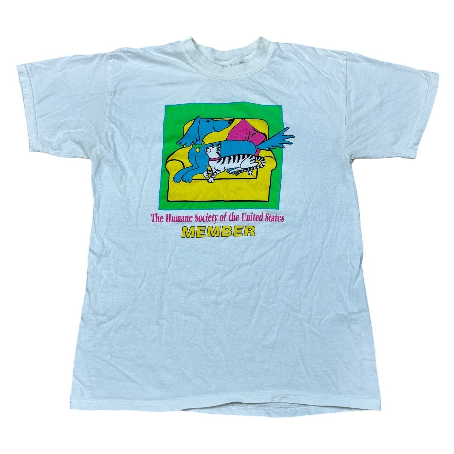 Gildan × Vintage VTG The Humane Society of the United States Animal T Medium Size US M / EU 48-50 / 2 - 1 Thumbnail