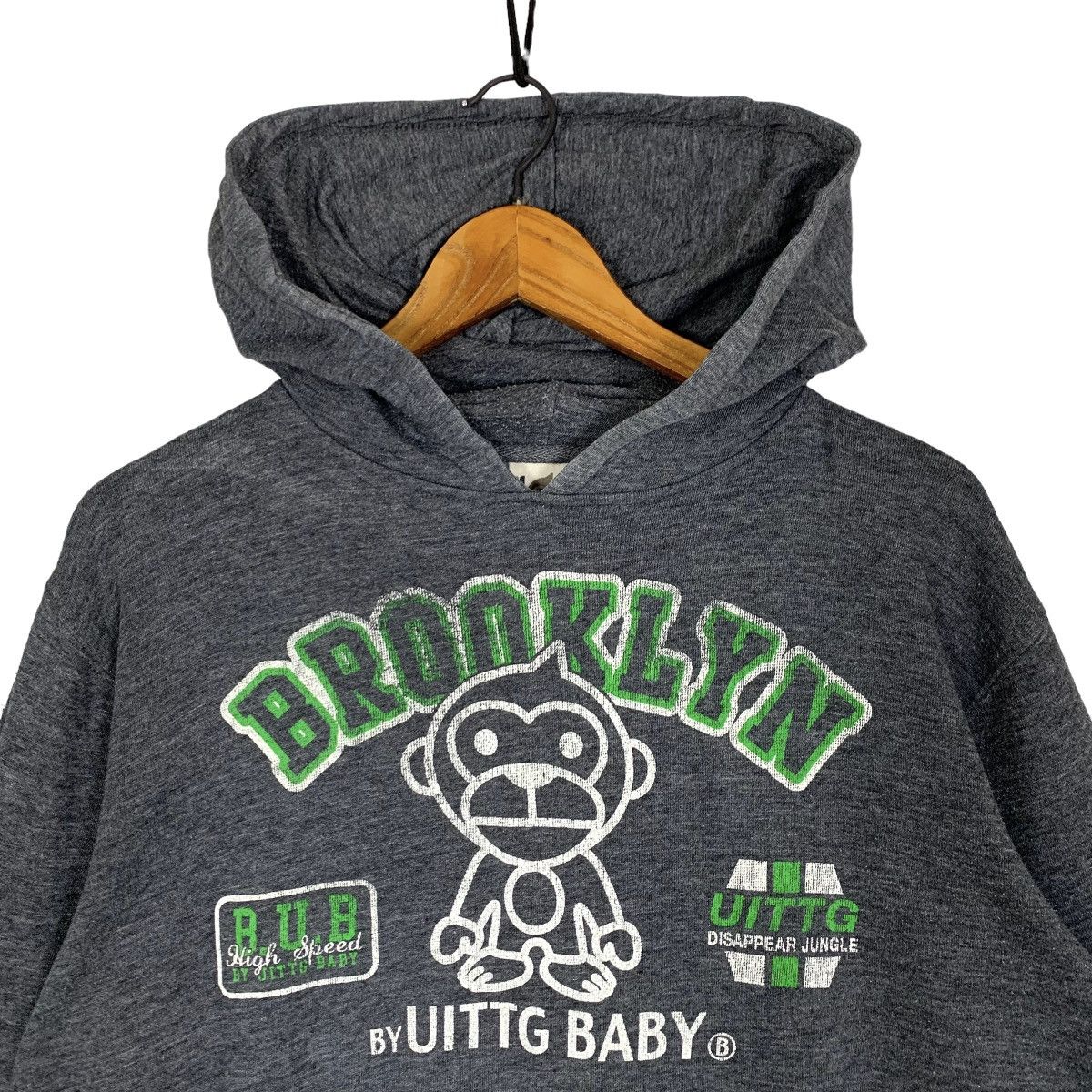 Japanese Brand Vintage UITTY Baby Brooklyn Big Logo Hoodie Size US M / EU 48-50 / 2 - 2 Thumbnail