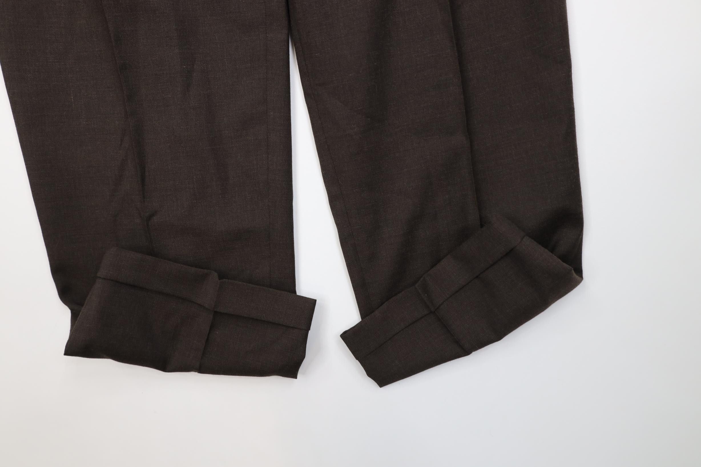 Vintage Vintage 90s Streetwear Knit Wide Leg Chino Pants Brown Size US 32 / EU 48 - 5 Thumbnail