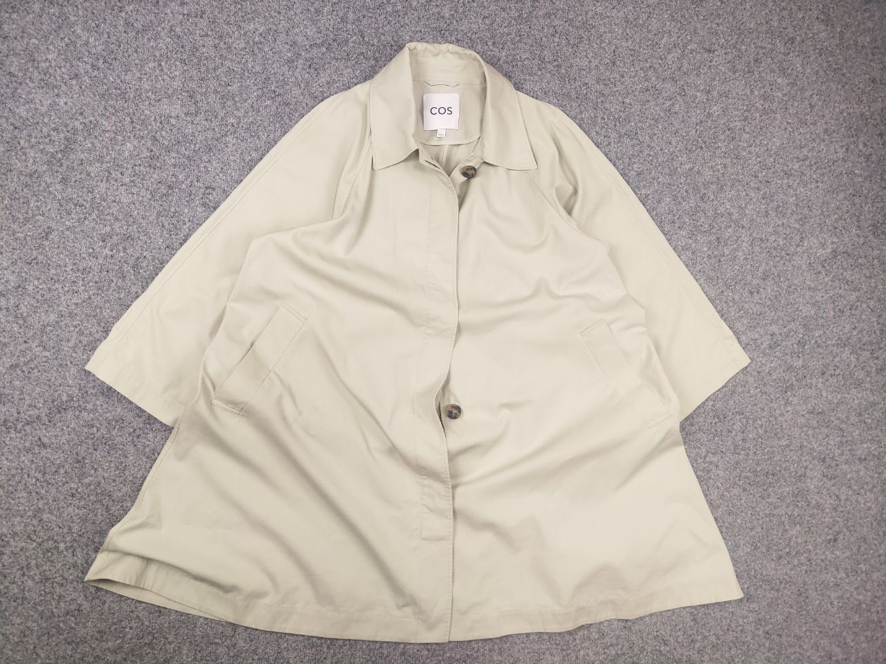 Cos Cos oversized voluminous car coat Light Green Trench Jacket Size M / US 6-8 / IT 42-44 - 6 Thumbnail
