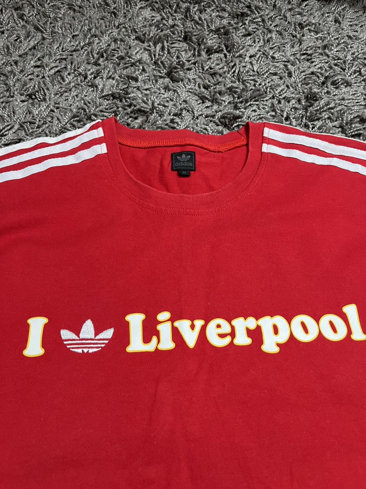 Adidas Vintage 2007 Adidas x Liverpool FC "I ❤️Liverpool" Tee Size US XL / EU 56 / 4 - 3 Thumbnail