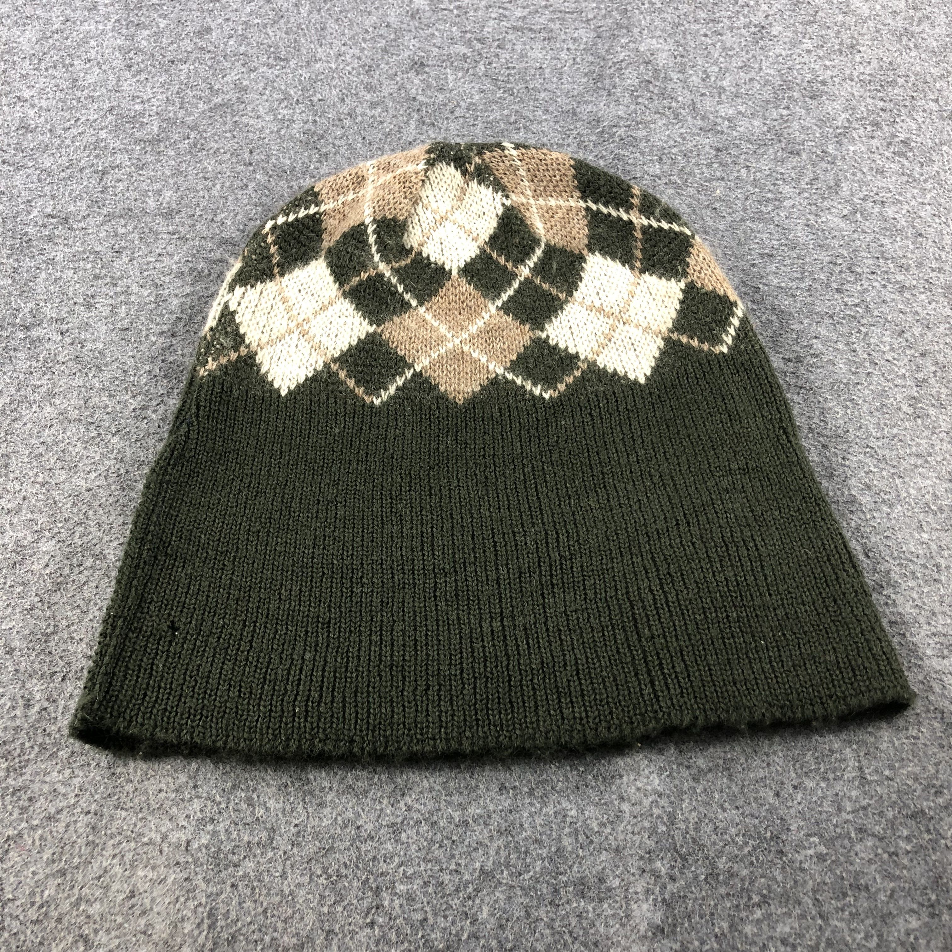 Vintage Unknown Argyle Design Wool Beanie Snowcap Snow Hat B226 Size ONE SIZE - 4 Thumbnail