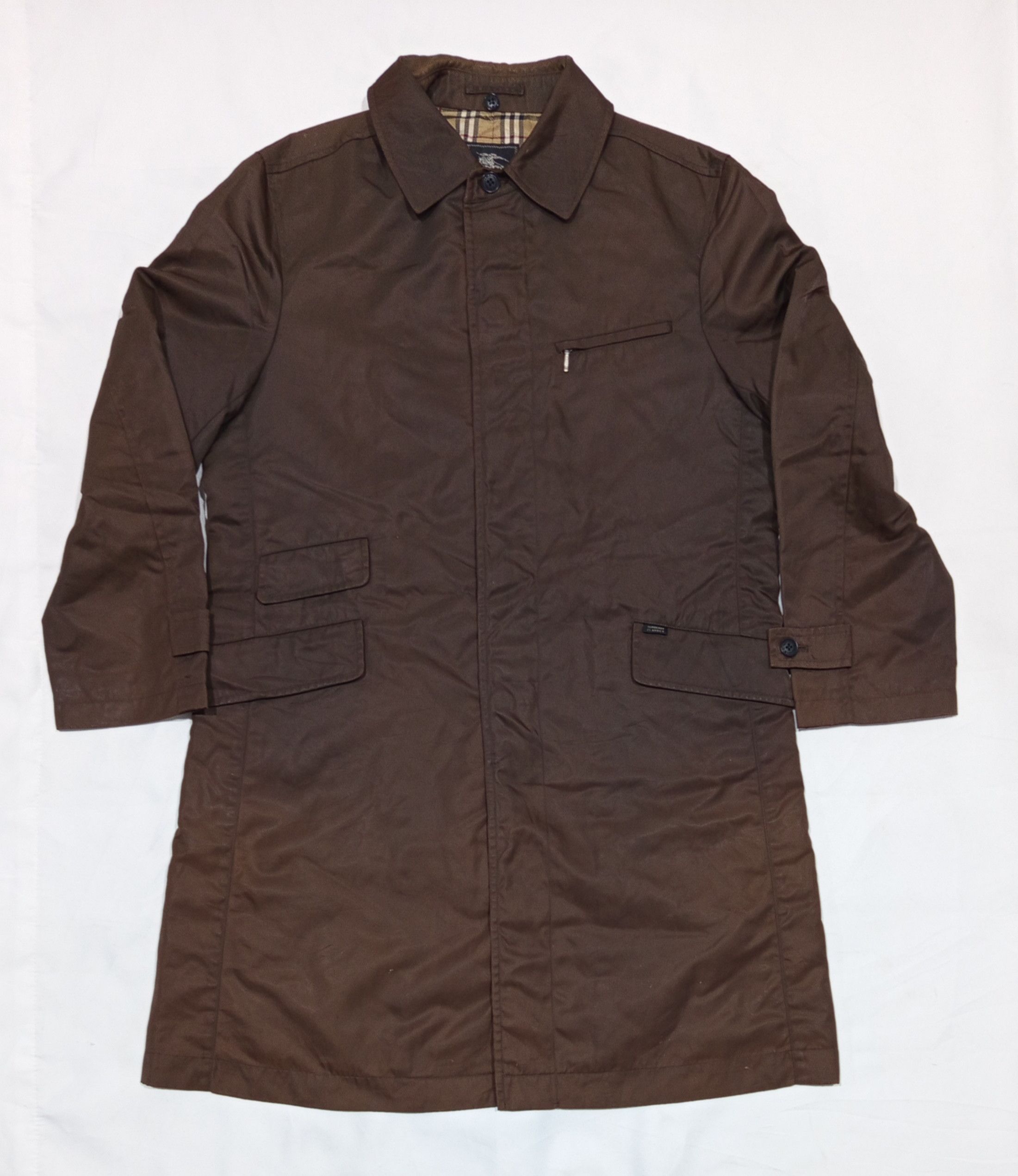 Burberry Vintage Burbberrys Classic Long Jacket Nova Check Size US L / EU 52-54 / 3 - 1 Thumbnail