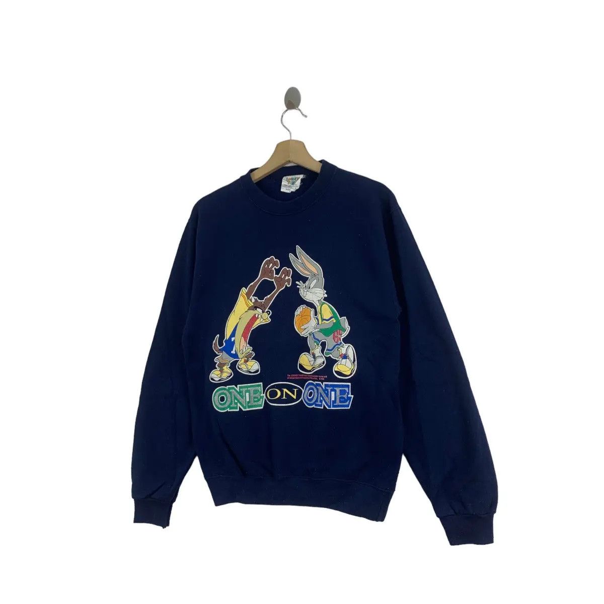 Warner Bros Vintage 1993 SPACE JAM LOONEY TUNES Basketball Sweatshirt Size S / US 4 / IT 40 - 5 Thumbnail
