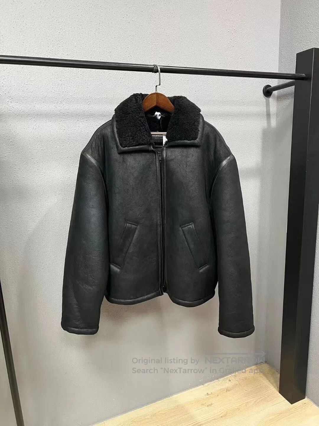 Balenciaga Shearling Coat Size Small.