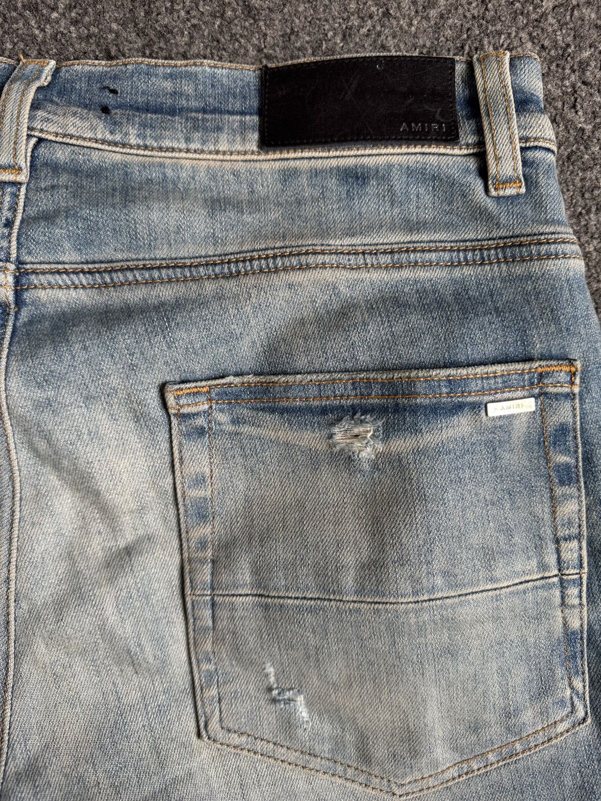 Amiri Amiri Clay Indigo Leopard Thrashers Jeans Size US 30 / EU 46 - 8 Thumbnail