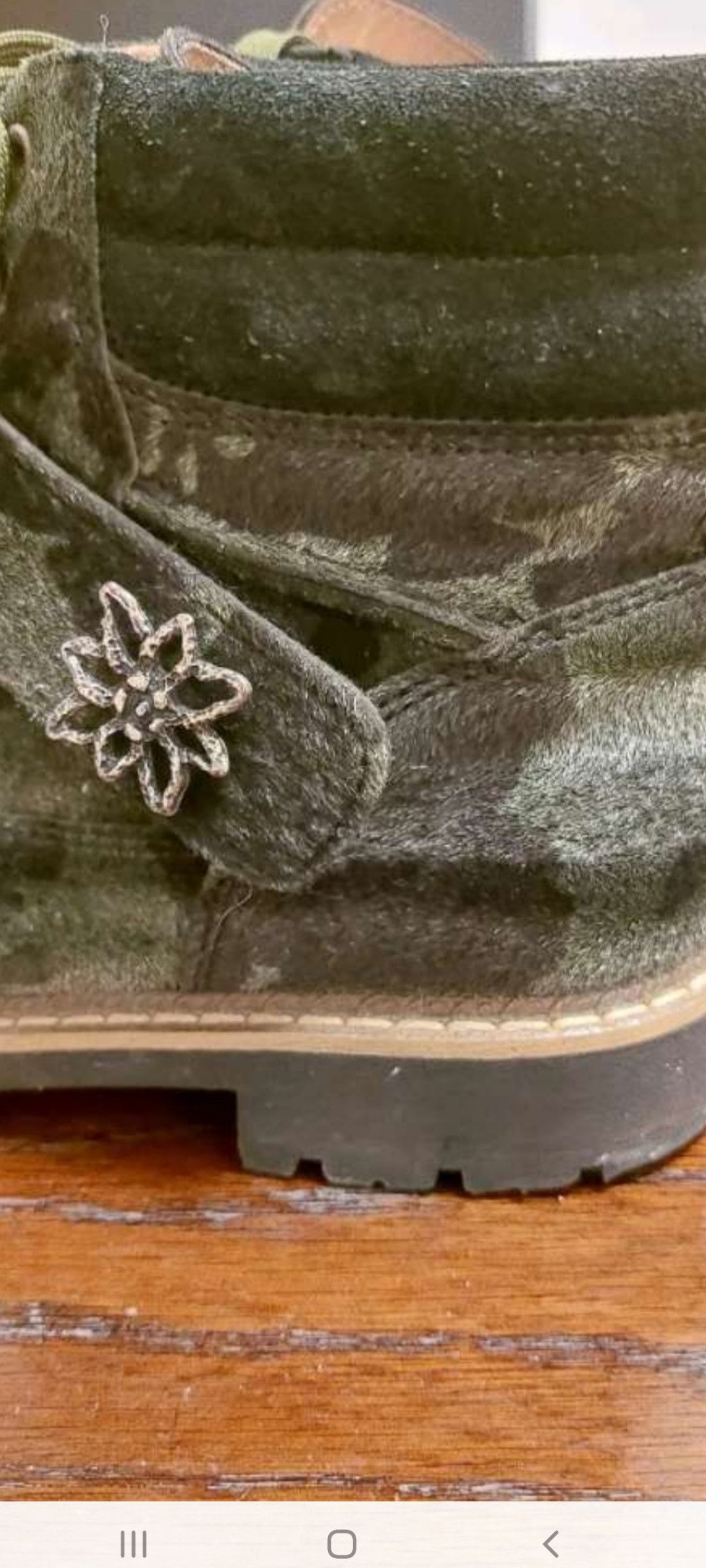 Vintage VTG Camo Green Fur Italian Alpine Boots EU 37 Size US 6.5 / IT 36.5 - 7 Thumbnail