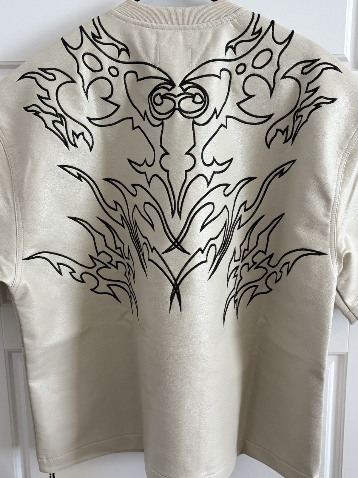 Other GFTD LA Faux Leather Large Men's Bone Klive T-Shirt Size US L / EU 52-54 / 3 - 5 Thumbnail