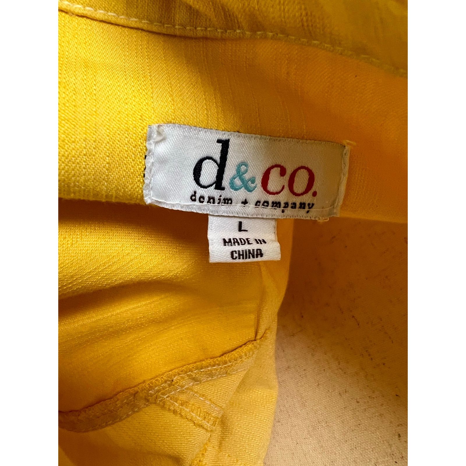 Denim & Co. D & Co Denim & Company Yellow Denim Jacket Large Size L / US 10 / IT 46 - 7 Thumbnail