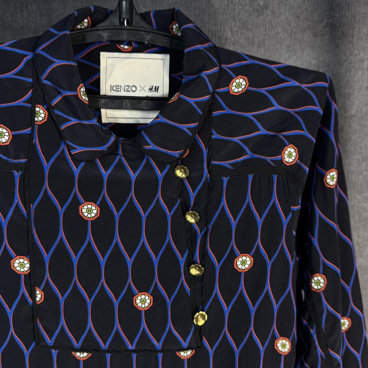 Kenzo Kenzo x H&M Pure Silk Dress Logo Print Size S Rare Collab Size S / US 4 / IT 40 - 3 Thumbnail
