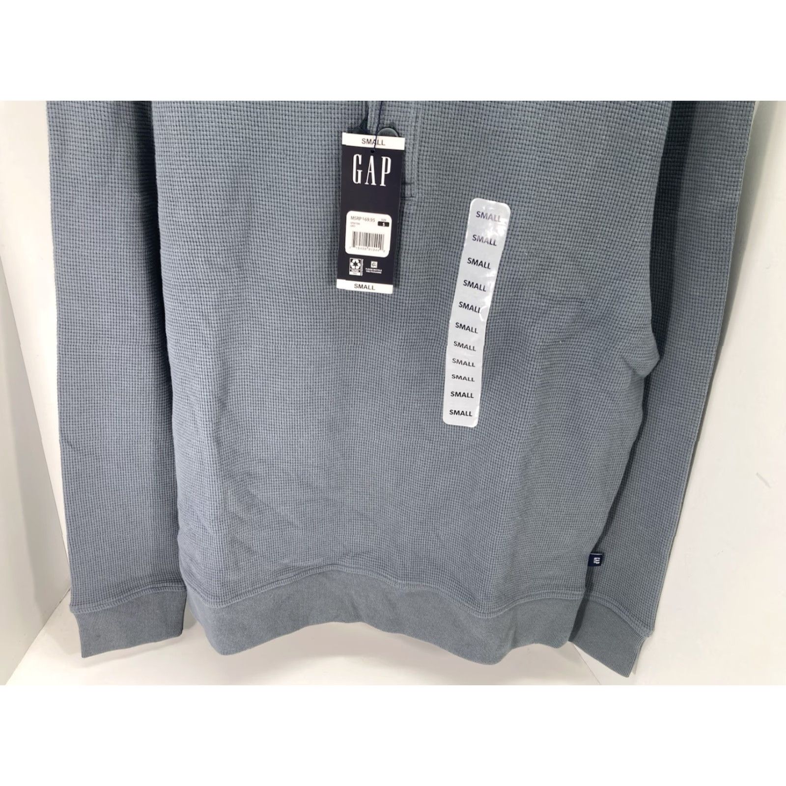 Gap VINTAGE Gap Waffle Henley Hoodie Shirt Men Size S Gray Long Sleeve Pullover NWT Size US S / EU 44-46 / 1 - 3 Thumbnail