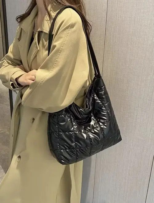 Individualized Shirts Metallic Quilted Tote Bag Size ONE SIZE - 4 Thumbnail