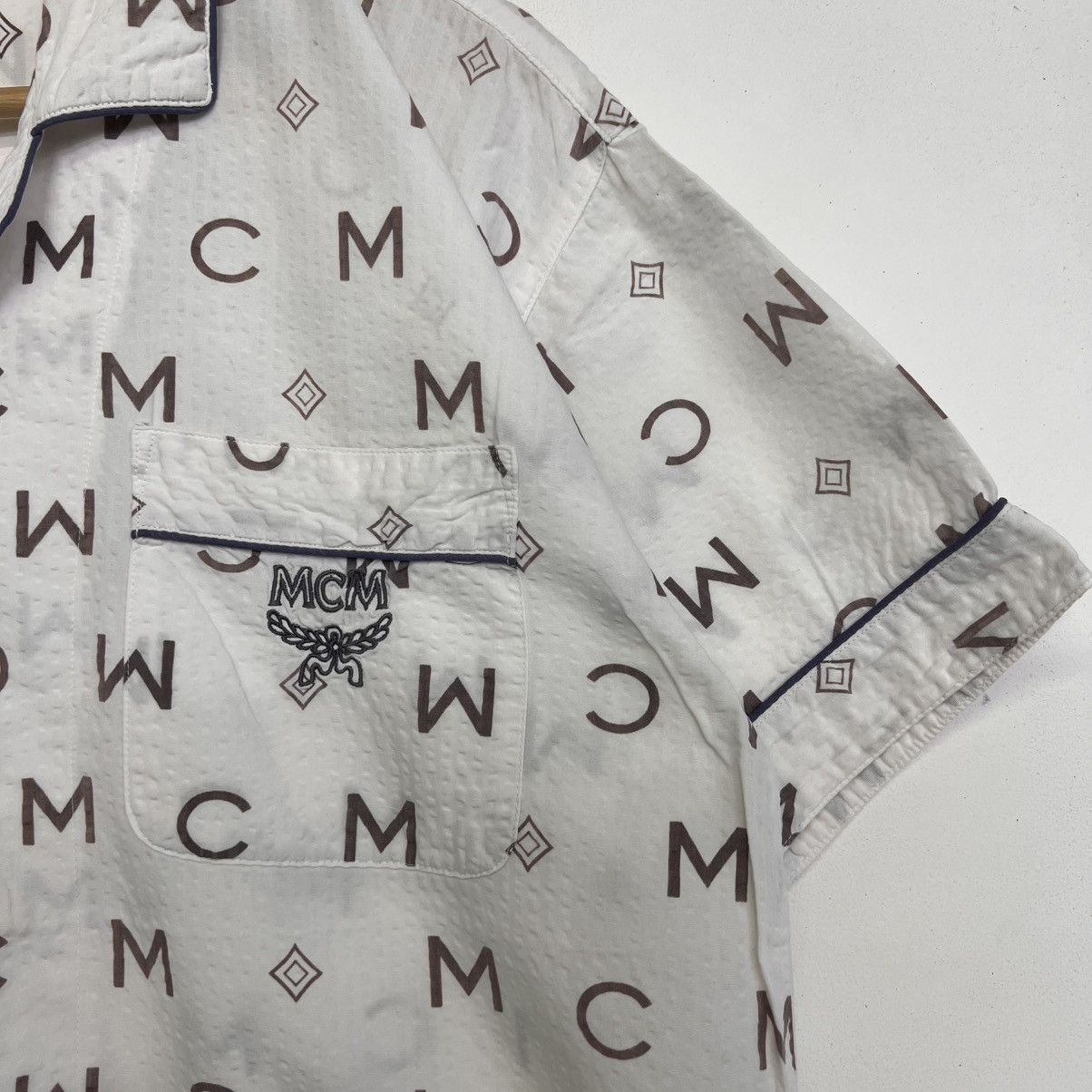 MCM MCM LEGERE Monogram Fullprint Open Collar Button Shirt Size US M / EU 48-50 / 2 - 4 Thumbnail