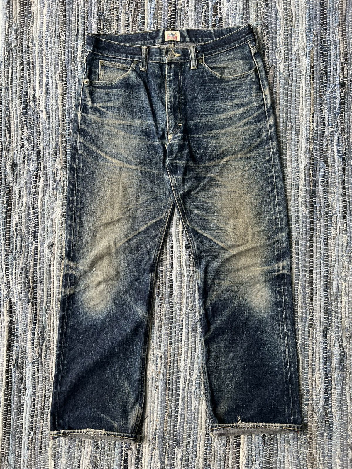 Samurai Jeans Vintage Jett Rink Texas 🇯🇵 Beautiful Fade Wear Selvaged Denim Size US 33 - 1 Thumbnail