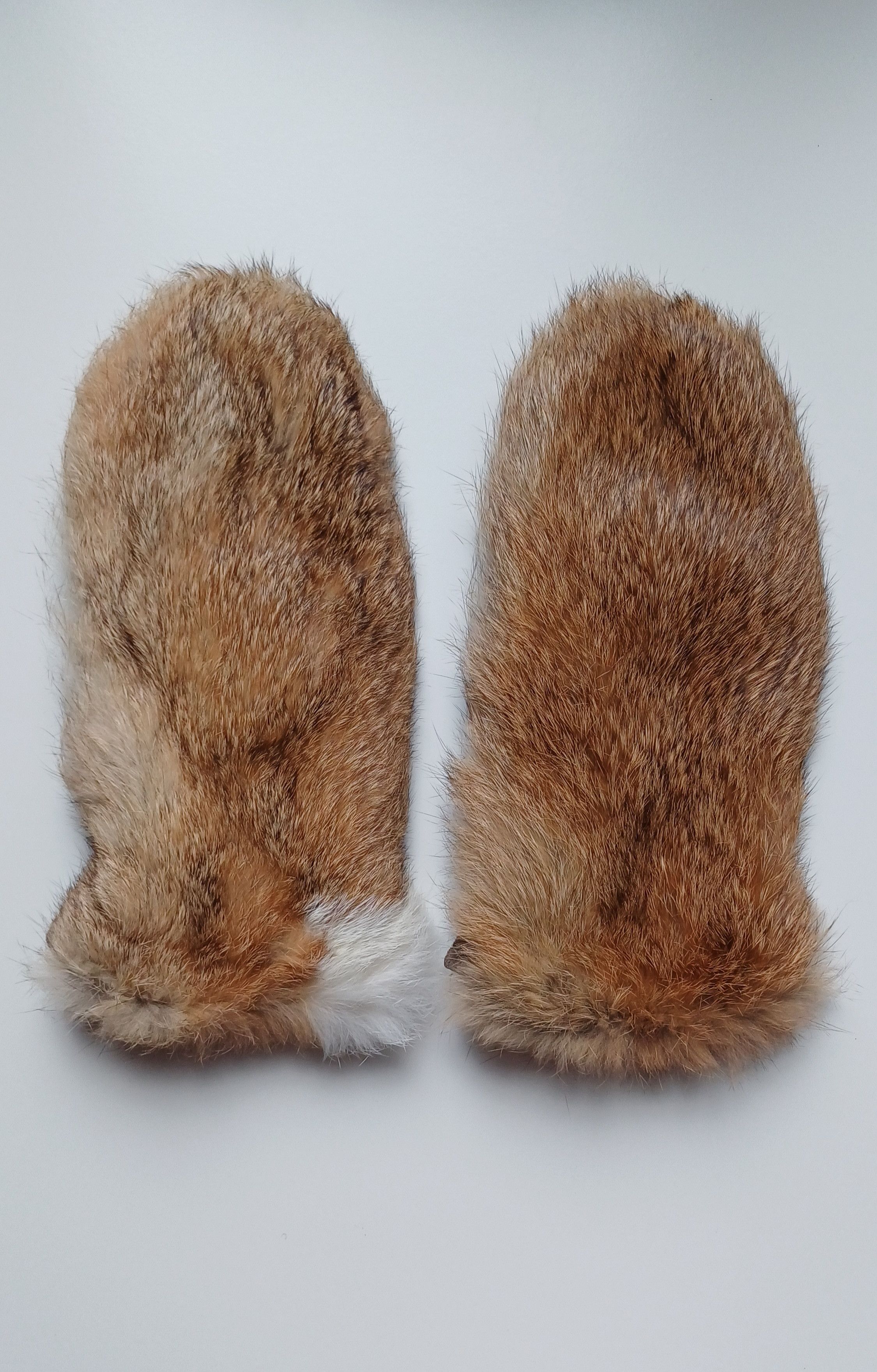 Vintage Beautiful gloves made of rabbit fur size S Size ONE SIZE - 1 Thumbnail
