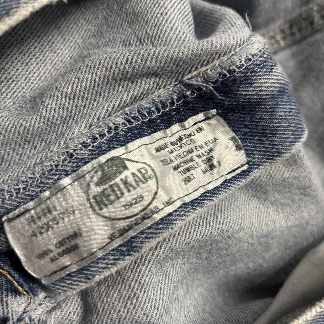 Japanese Brand × Vintage Crazy Vintage Y2K/2000s Baggy Faded Light Wash Skater Style Carpenter Denim Jeans! Size US 40 / EU 56 - 8 Thumbnail