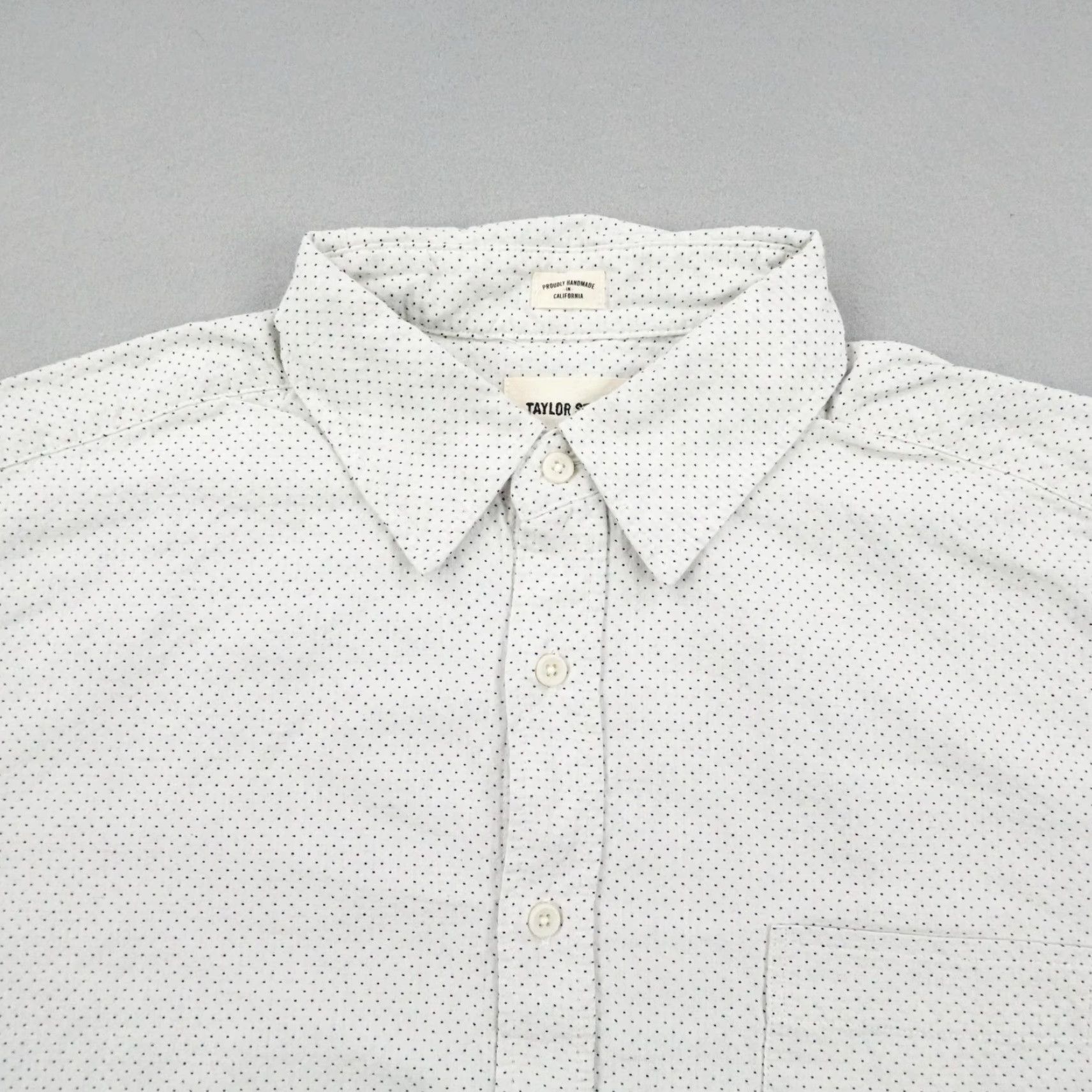 Taylor Stitch Taylor Stitch Shirt Mens Size 46 White Polka Dot But Up Textured Long Sleeve Size US XXL / EU 58 / 5 - 2 Thumbnail