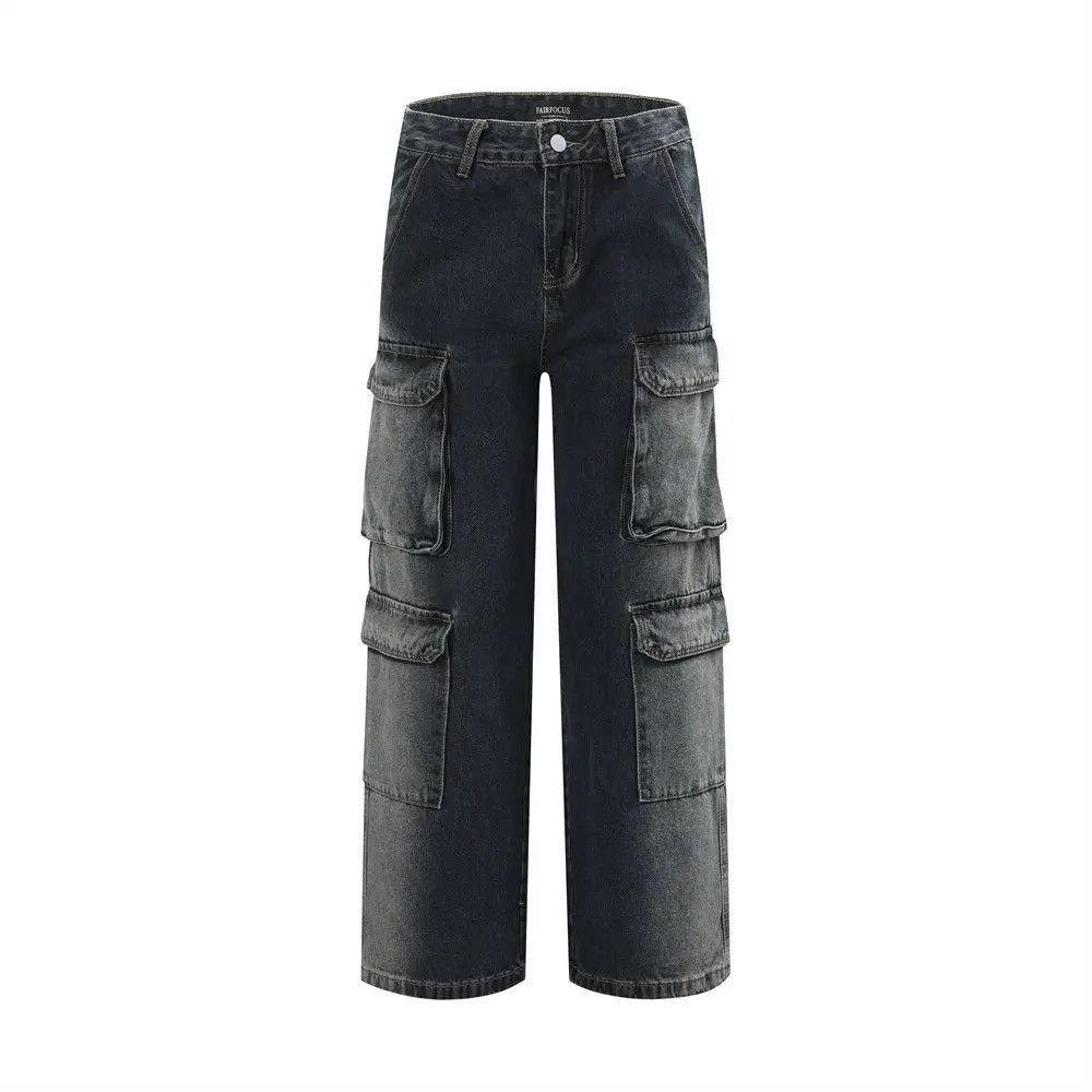 Japanese Brand × Jean Cargo Black Denim Jeans Size US 27 - 3 Thumbnail