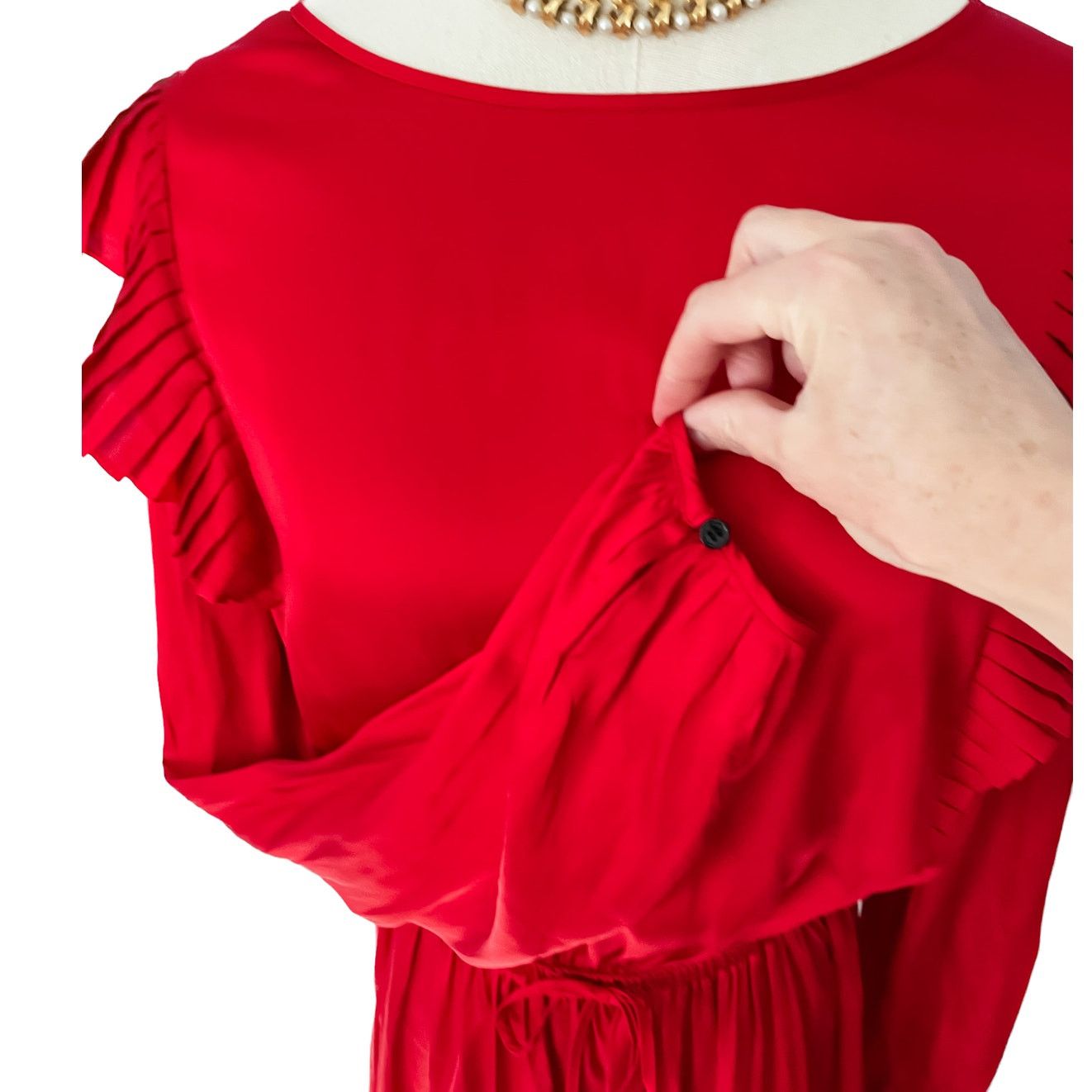 The Kooples The Kooples “Short red dress” pleated ruffle mini dress M Size M / US 6-8 / IT 42-44 - 6 Thumbnail