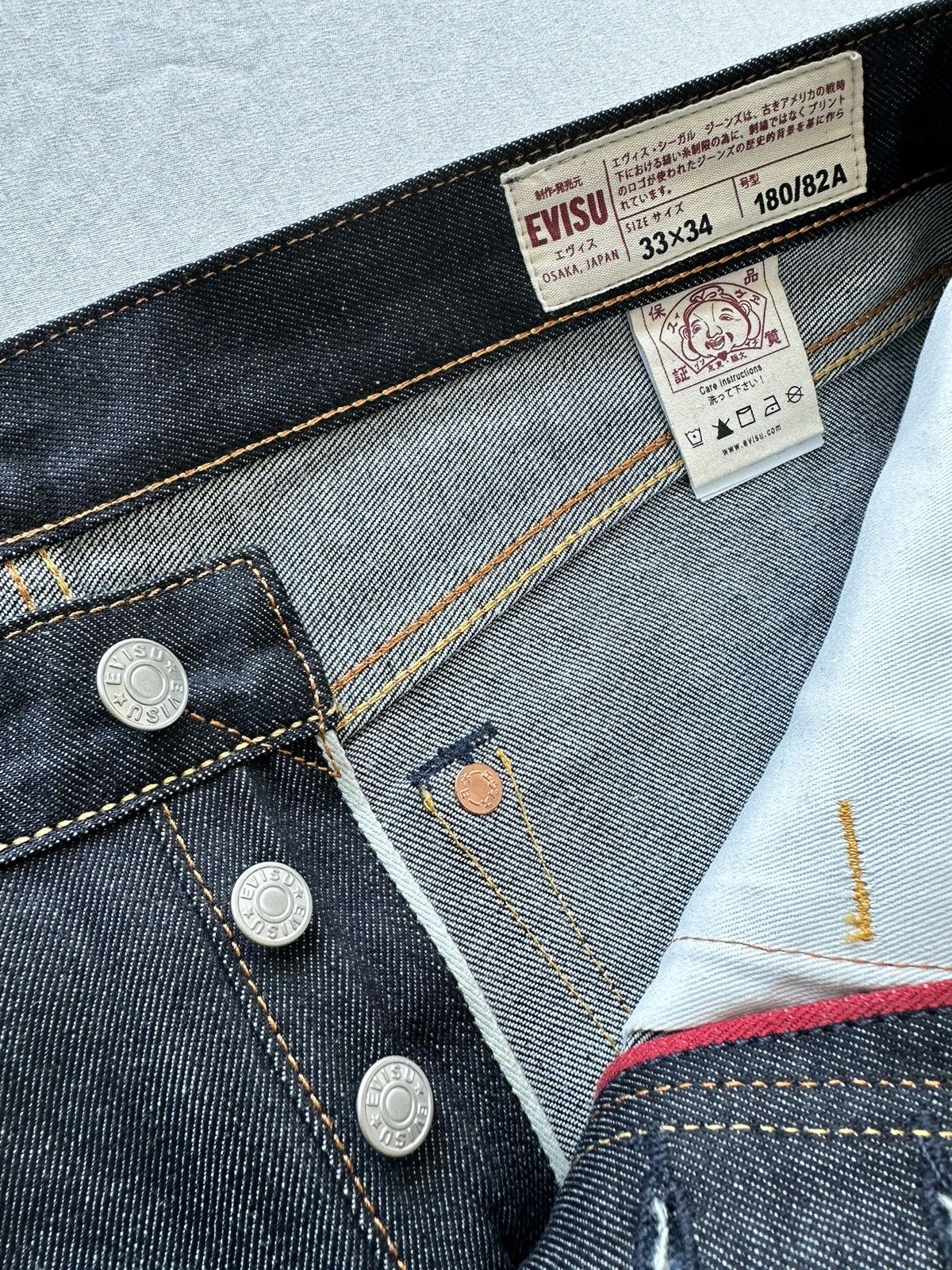 Evisu Evisu Blue Indigo Japenese Denim White Gulls sz 33 Size US 33 - 6 Thumbnail