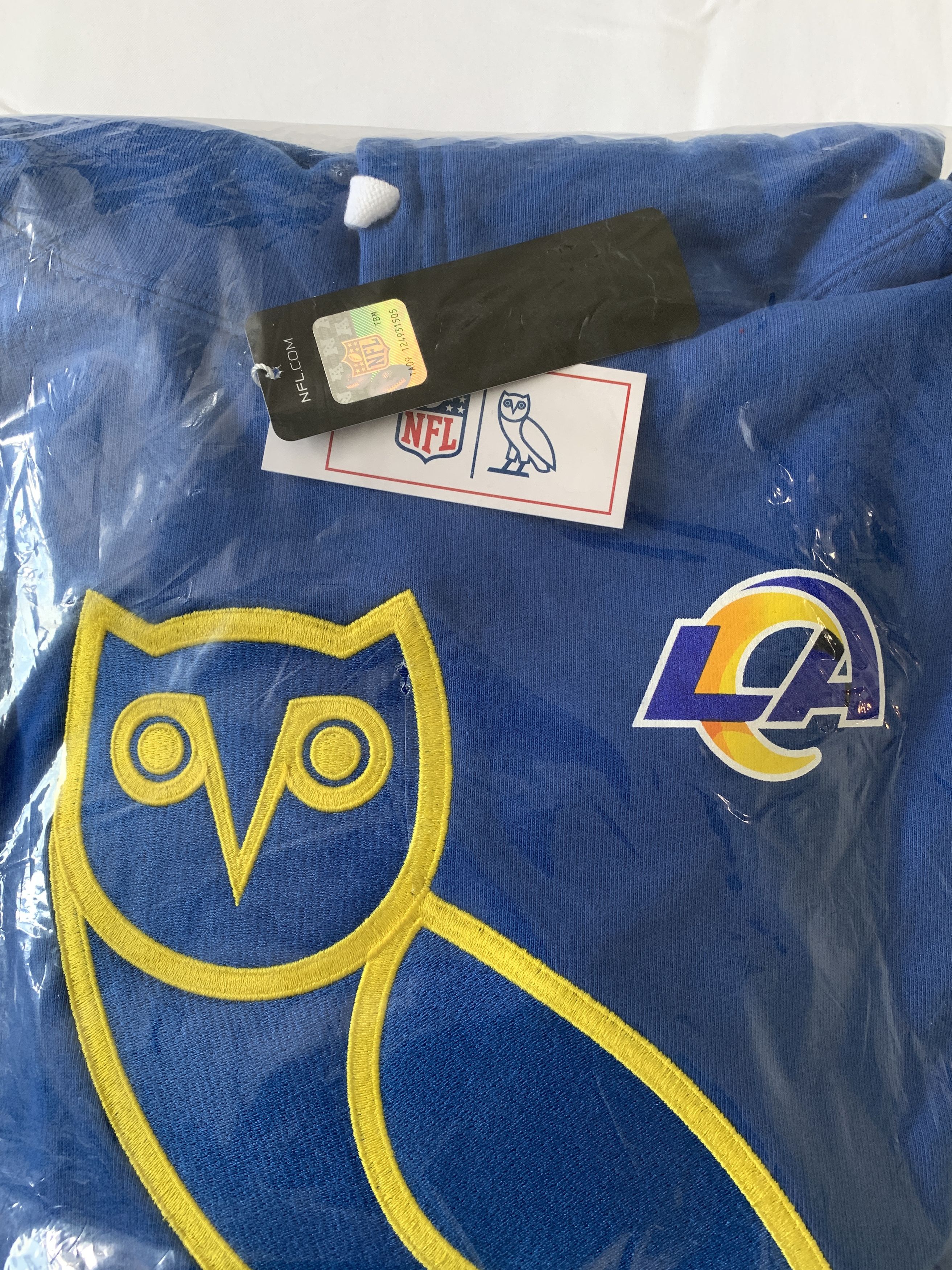 Drake *RARE* OVO x NFL Los Angeles Rams OG Owl Hoodie XXXL Size US XXL / EU 58 / 5 - 4 Thumbnail