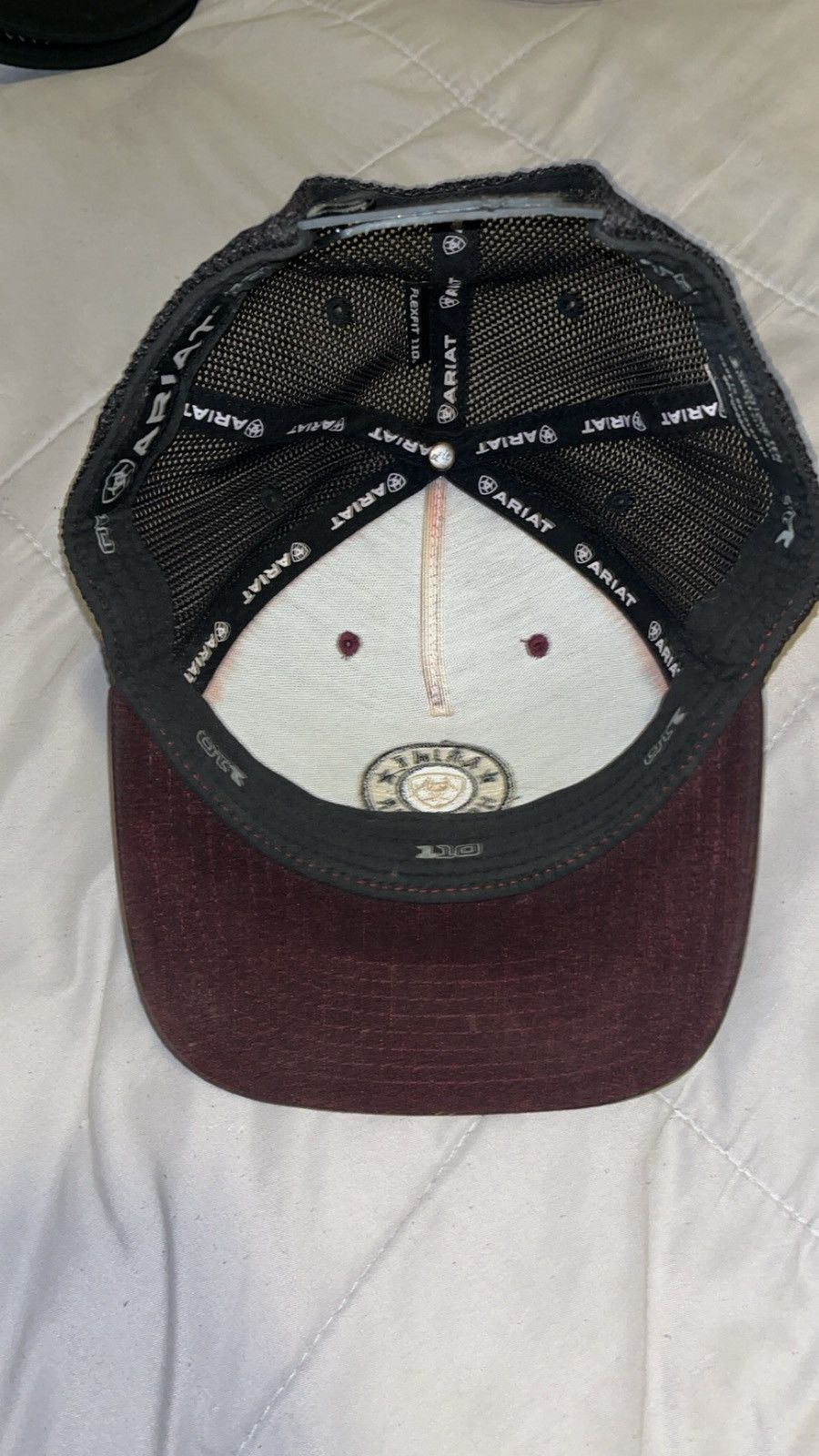Ariat Ariat Burgundy Snapback Trucker Hat Size ONE SIZE - 2 Thumbnail