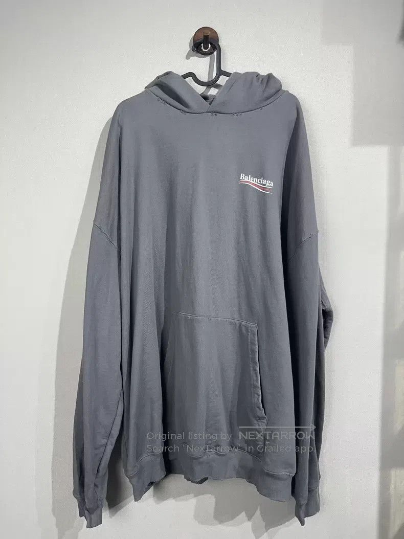 Balenciaga Balenciaga Gray Coca-Cola Wave Hooded Sweatshirt Size US M / EU 48-50 / 2 - 1 Thumbnail
