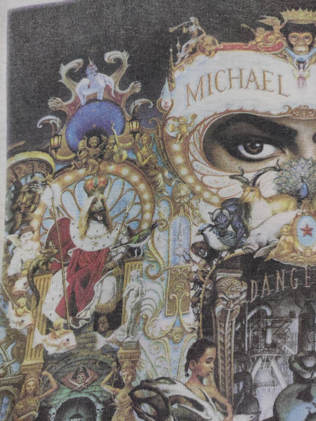 Michael Jackson Vtg 90's Michael Jackson "Dangerous" Album Promo World Tour Size US L / EU 52-54 / 3 - 6 Thumbnail