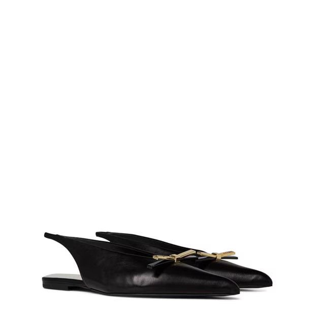 Lanvin o1g2r1mq1024 Nappa Slingback in Black Size US 9 / IT 39 - 3 Thumbnail